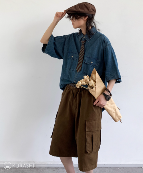 Soramame Boxy Denim Shirt