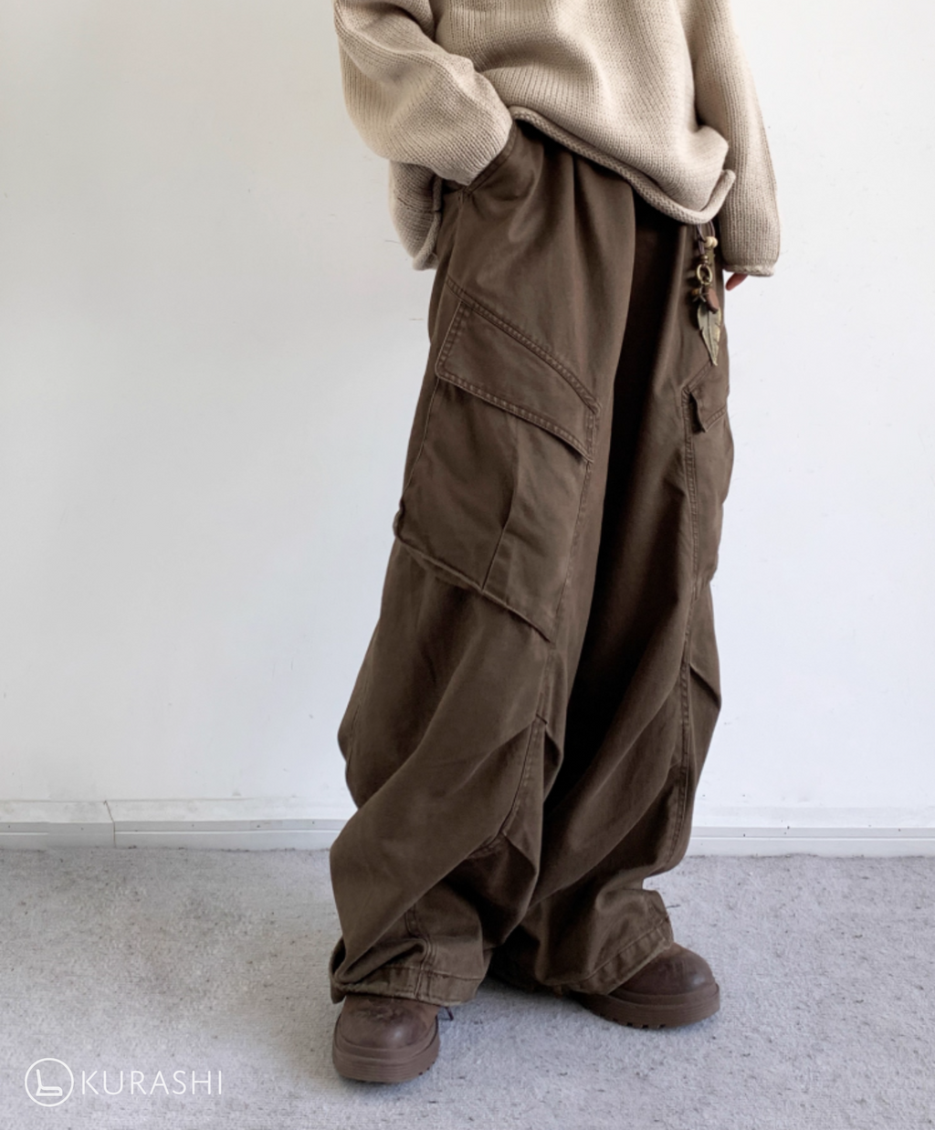 Aviator Wide-Leg Cargo Pants