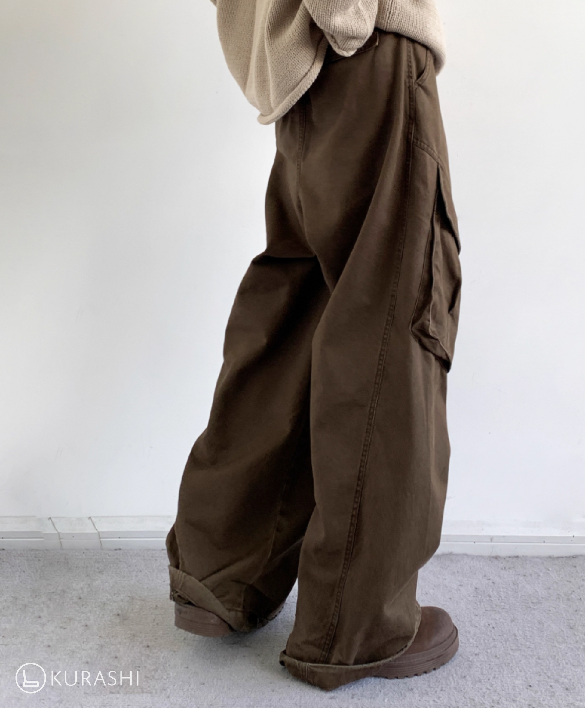 Aviator Wide-Leg Cargo Pants