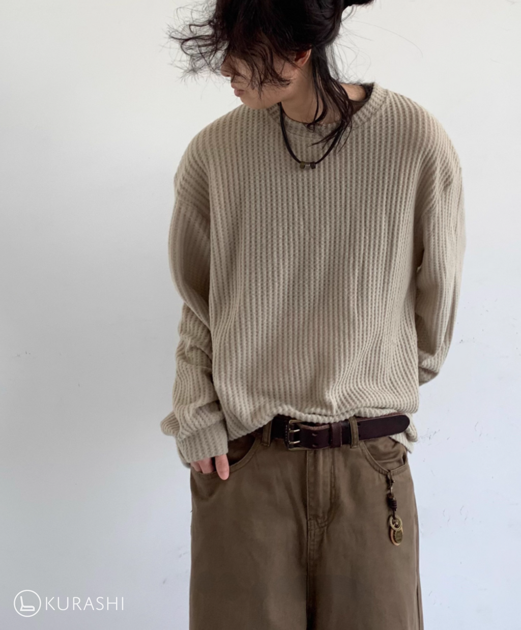 Suna Waffle Knit Long Sleeve