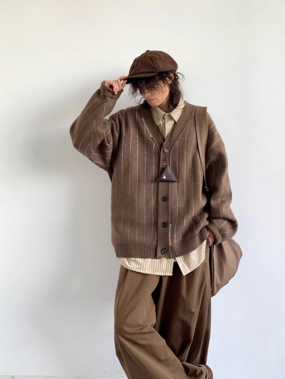 Kōcha Stripe Knit Cardigan – Kurashi Living Kōcha Stripe Knit Cardigan – Kurashi Living