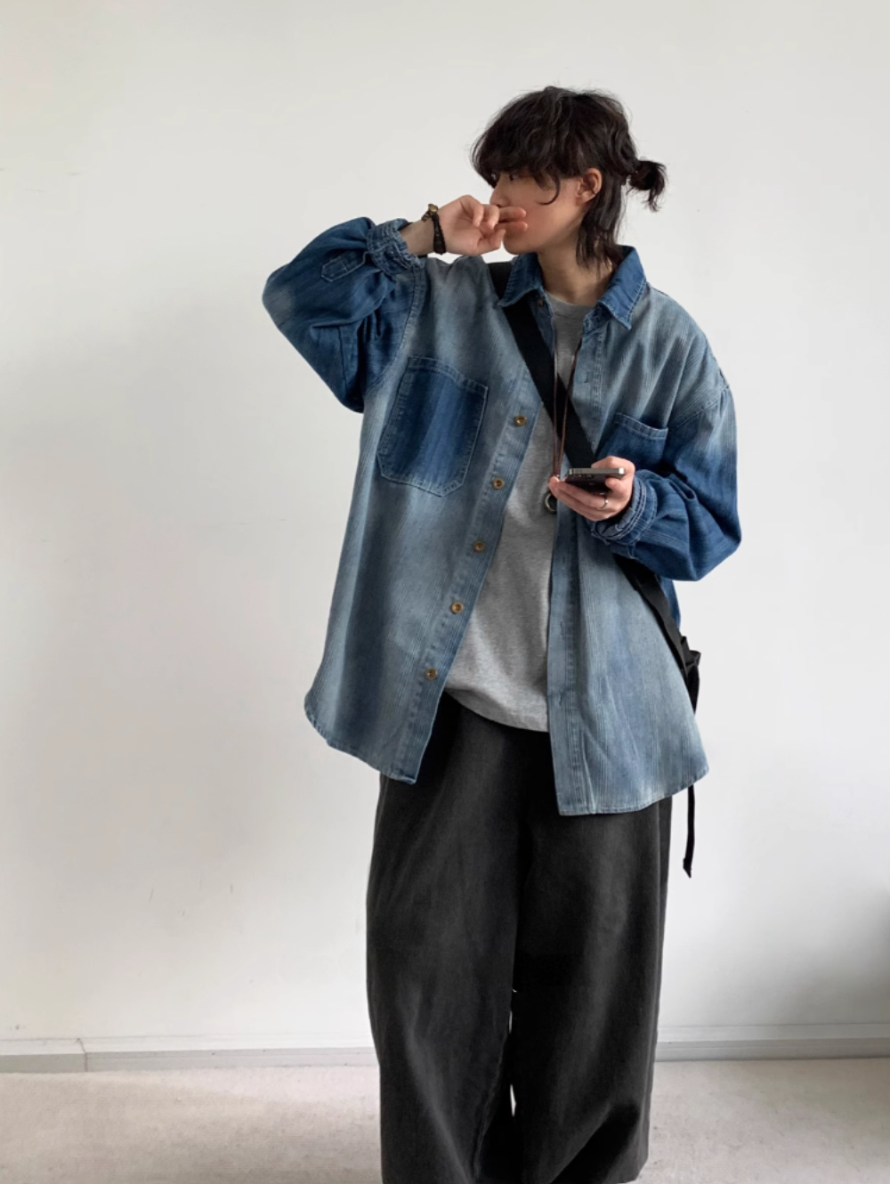 Aozora Faded Denim Overshirt