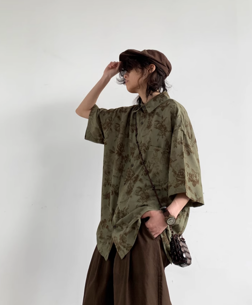 Kagetsu Crushed Floral Shirt