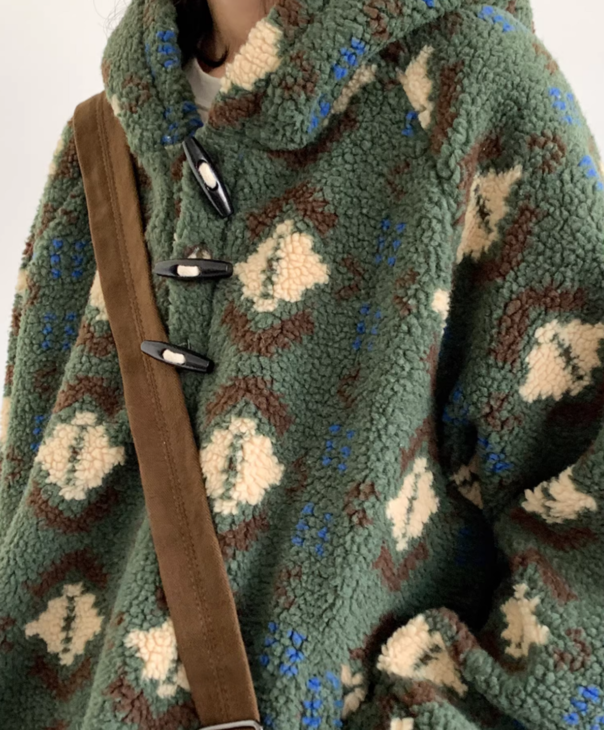 Haruto Patterned Fleece Hoodie