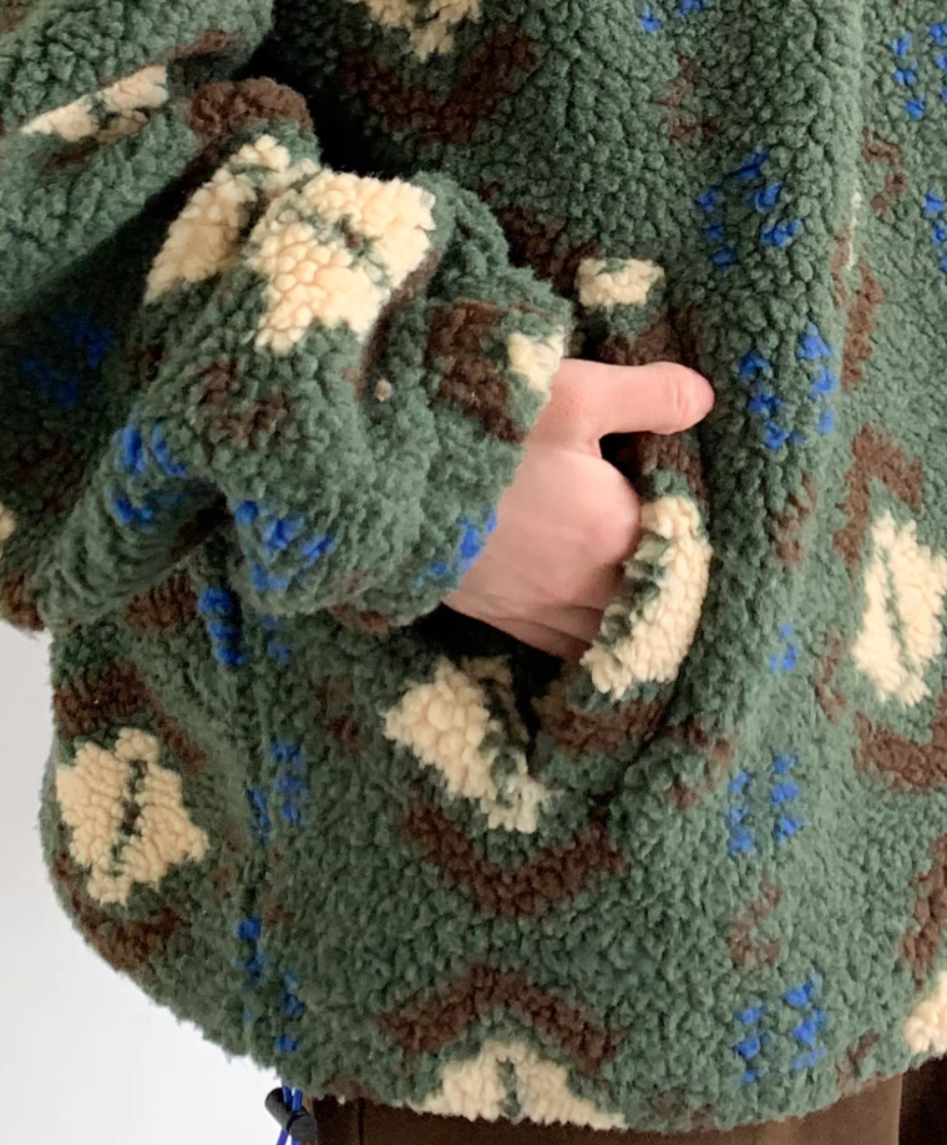 Haruto Patterned Fleece Hoodie