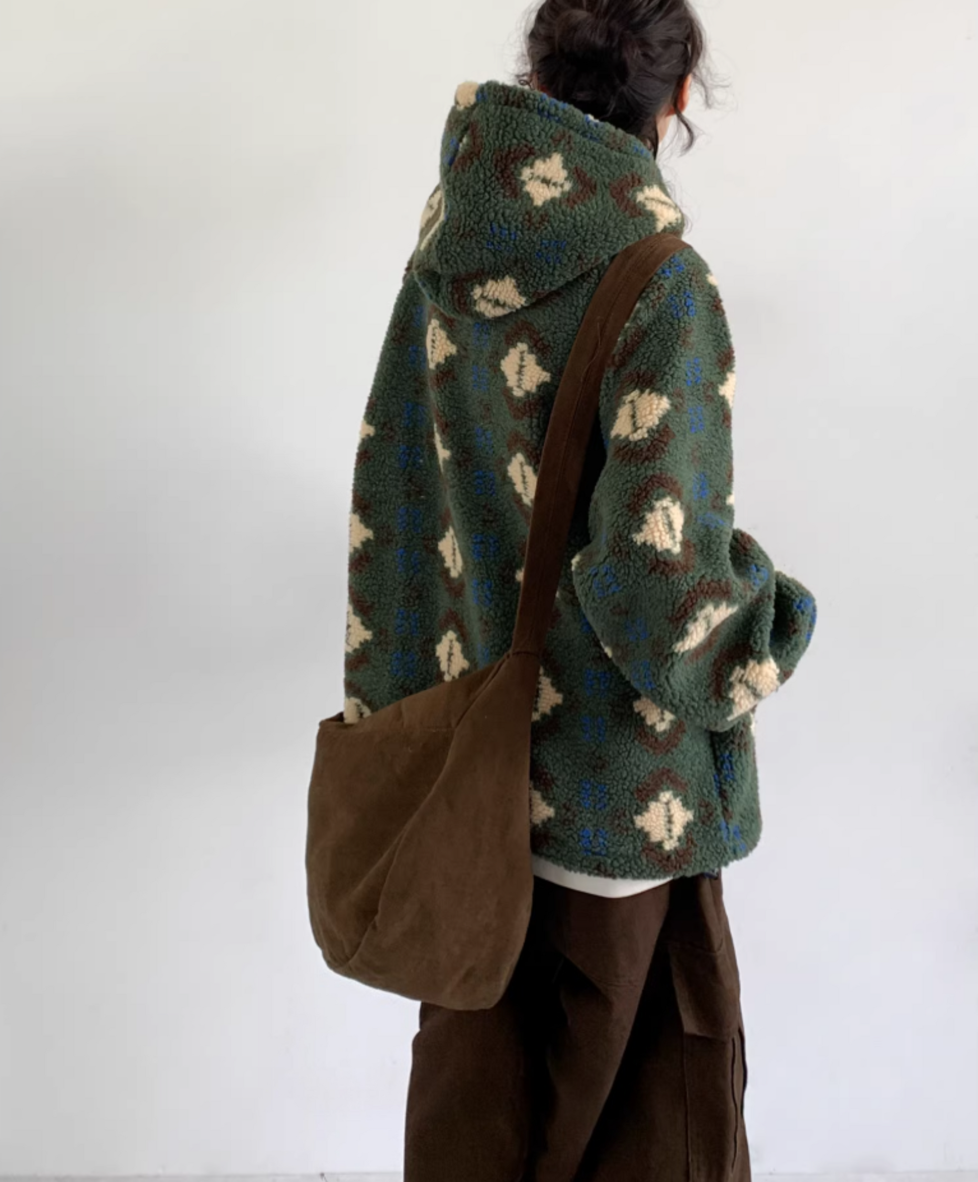 Haruto Patterned Fleece Hoodie