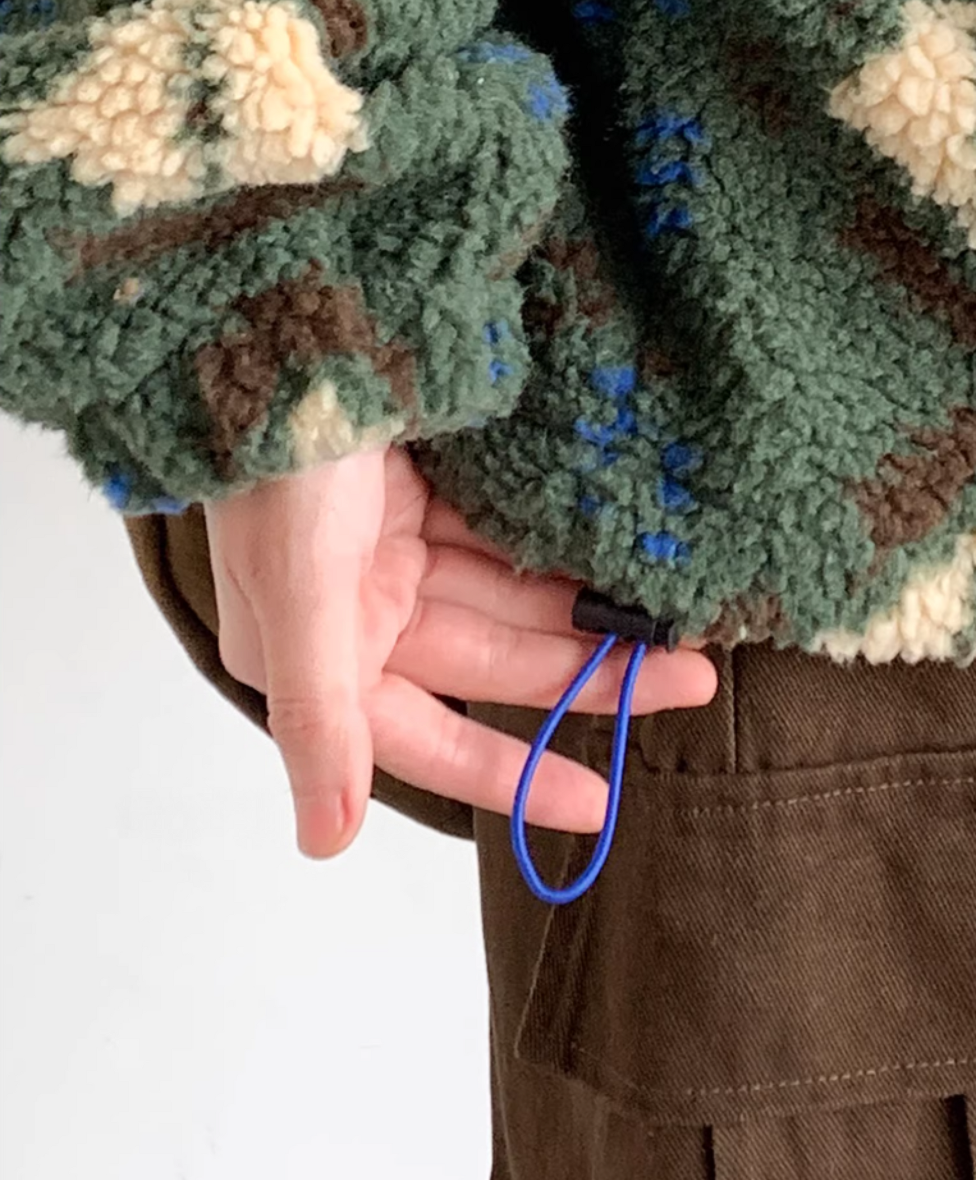 Haruto Patterned Fleece Hoodie