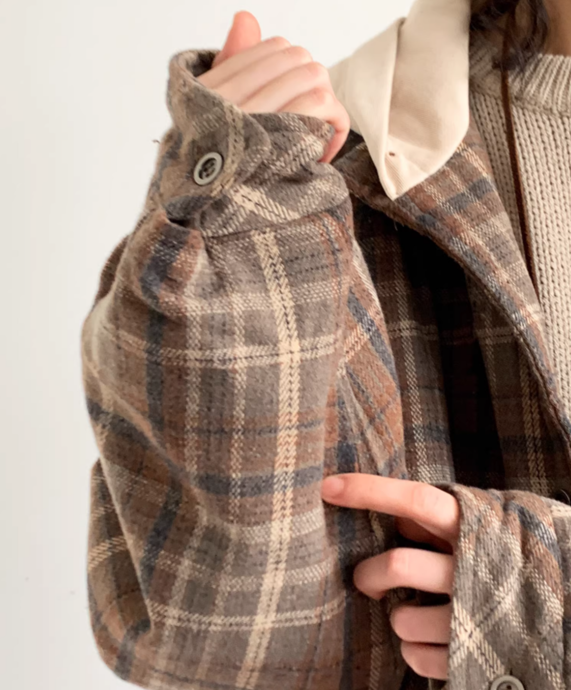 Riku Layered Plaid Hooded Jacket