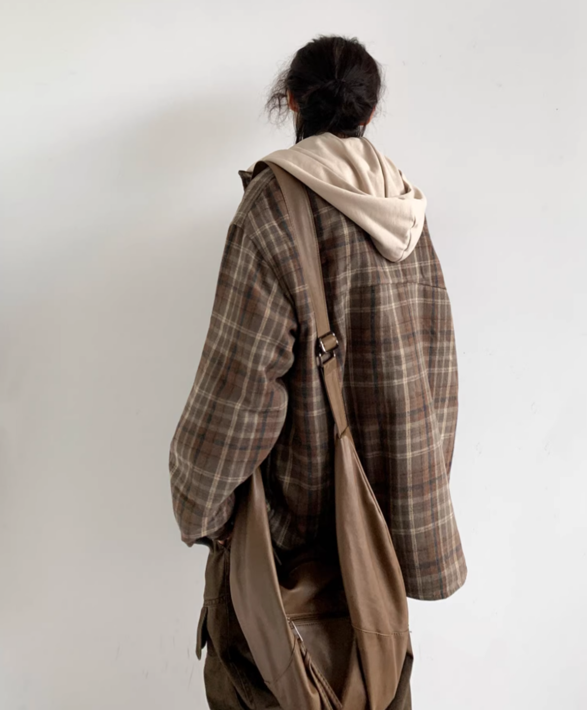 Riku Layered Plaid Hooded Jacket