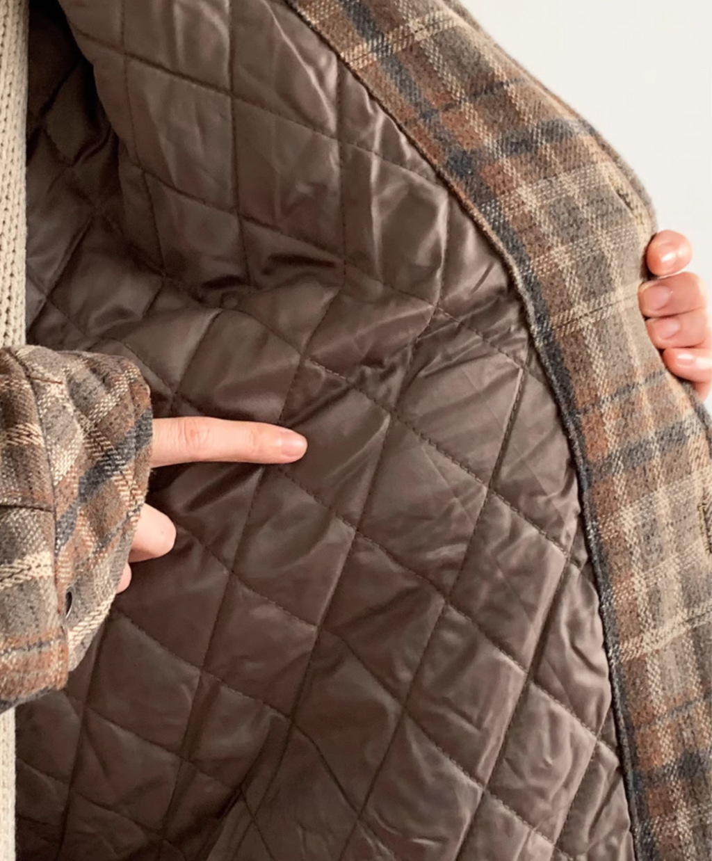 Riku Layered Plaid Hooded Jacket