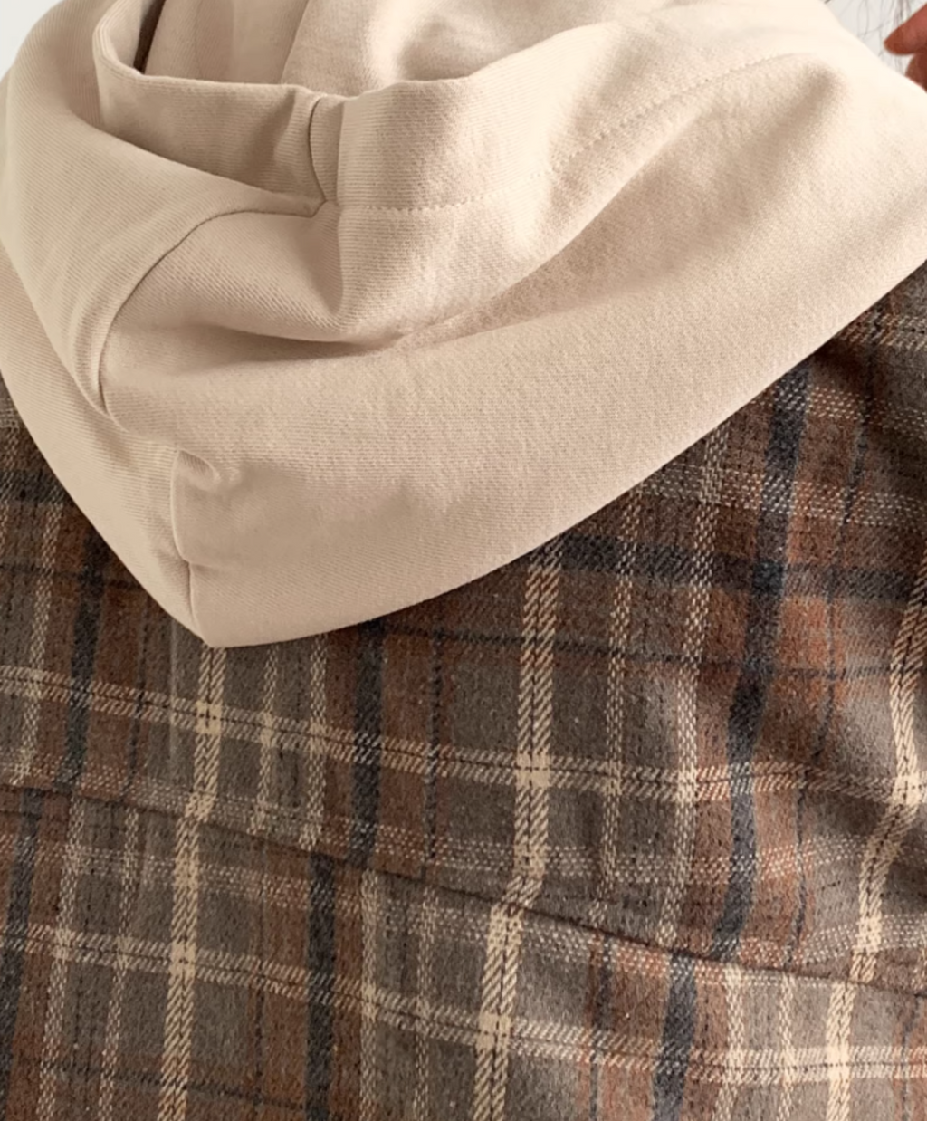 Riku Layered Plaid Hooded Jacket