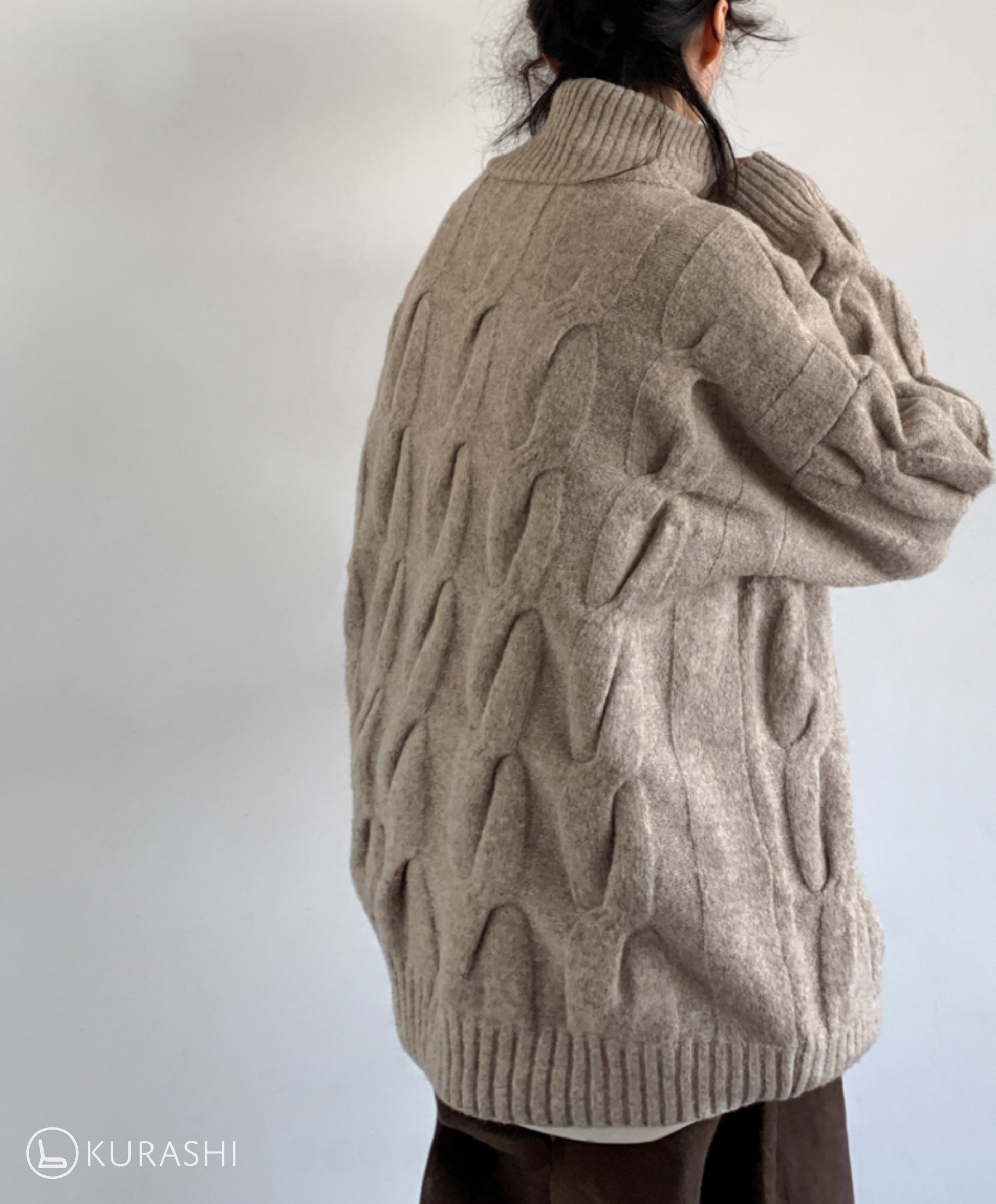 Hokuto Textured Knit Zip Cardigan