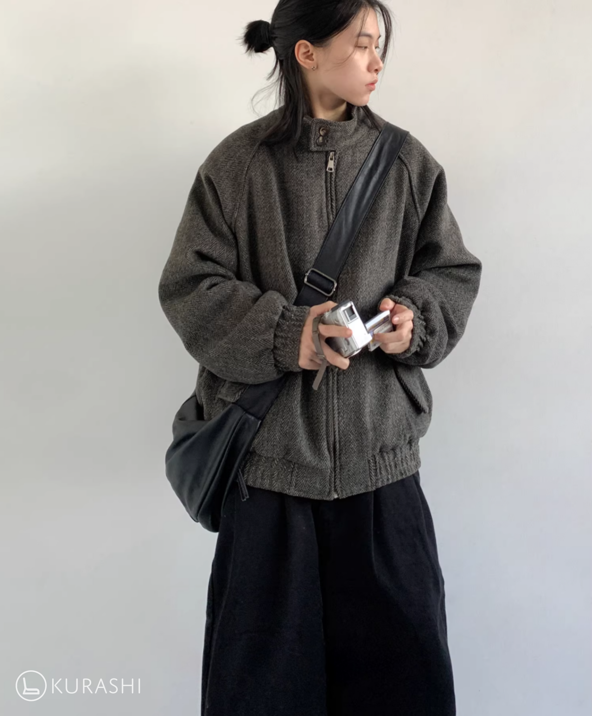 Renji Textured Zip-Up Jacket – Kurashi Living