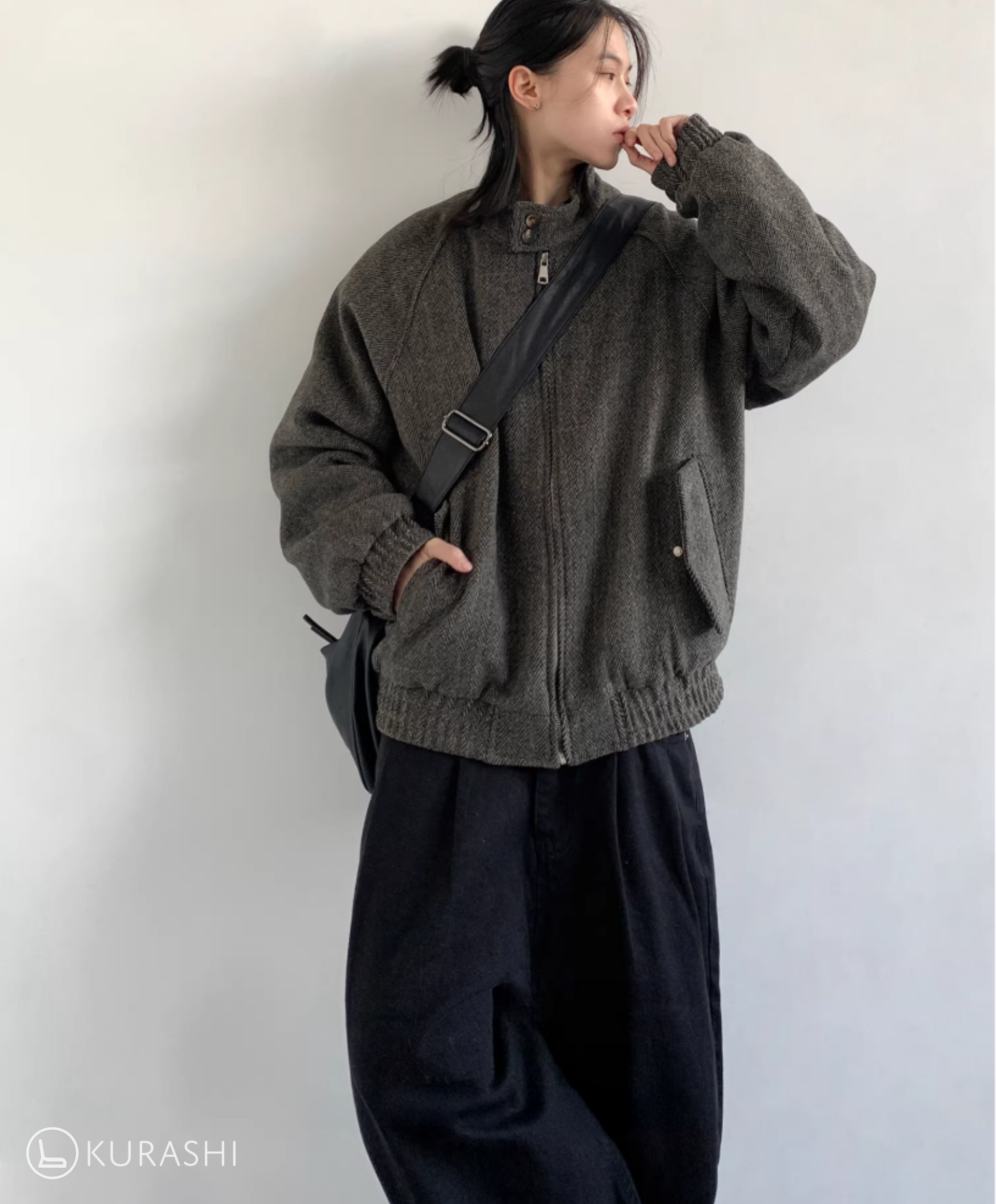 Renji Textured Zip-Up Jacket