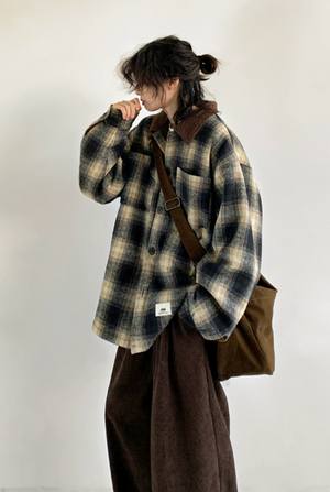 Toshi Sherpa Plaid Jacket