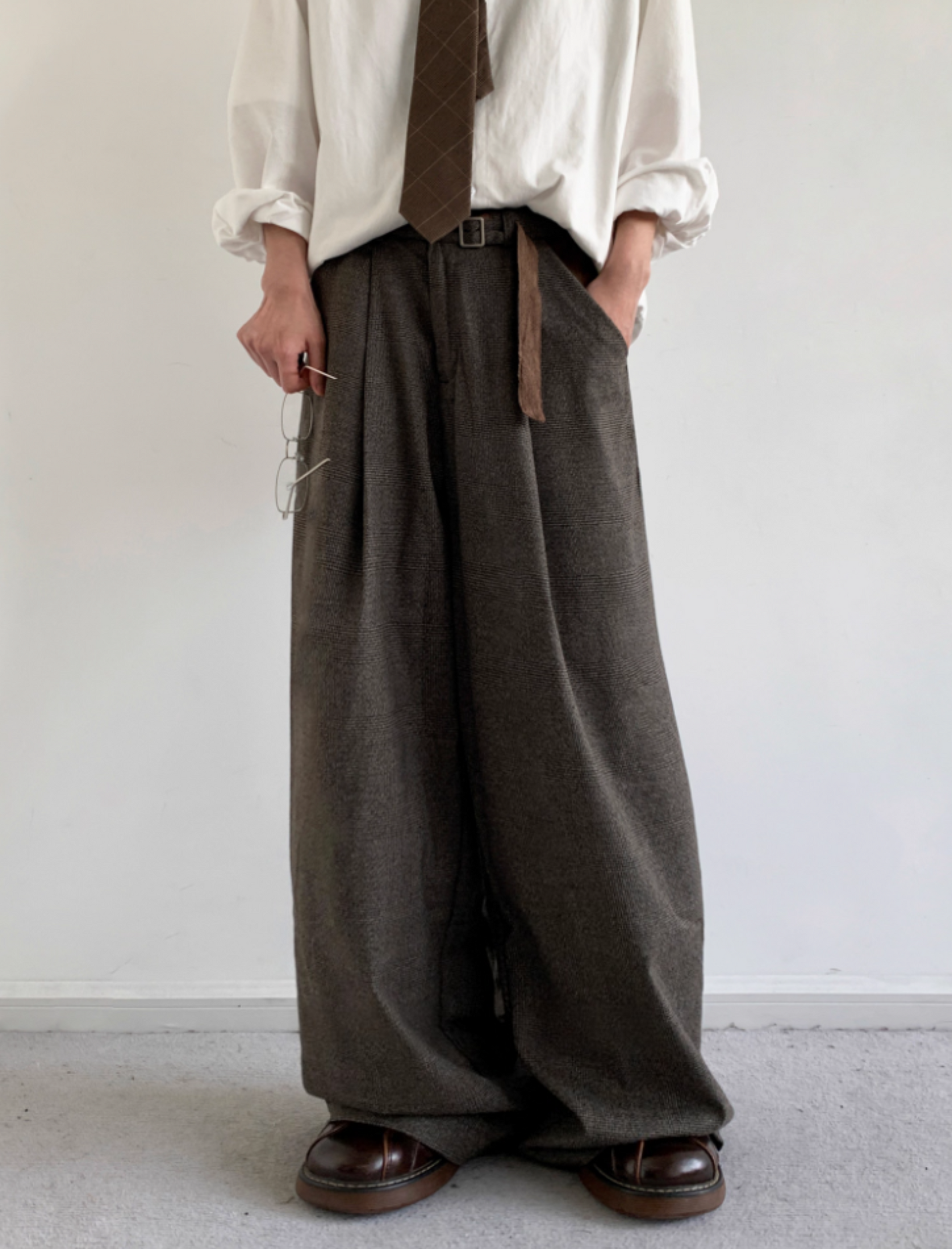 Kiyoto Glen Plaid Trousers