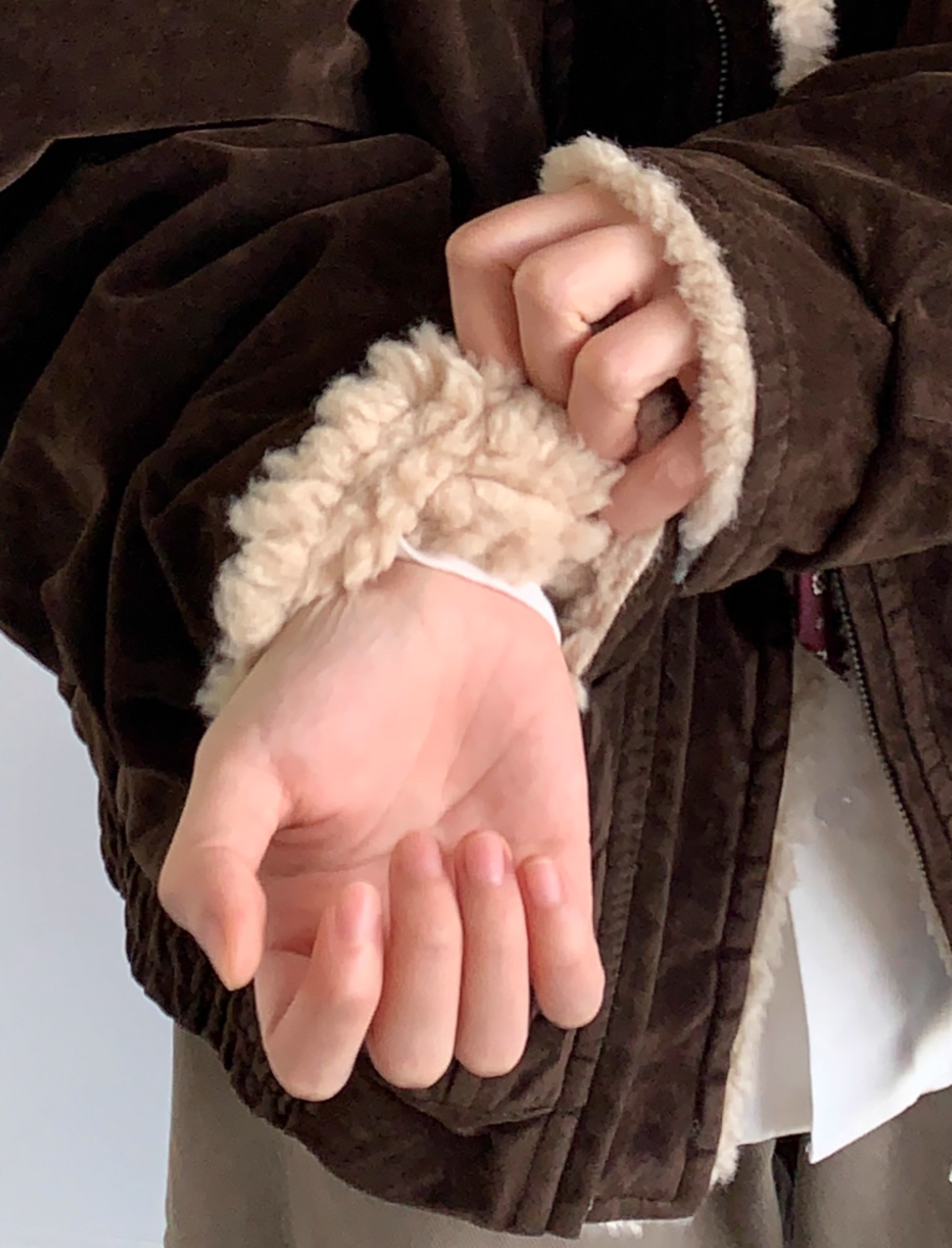 Arata Corduroy Fleece Collar Jacket