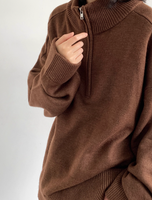 Sanyu Half-Zip Knit Pullover