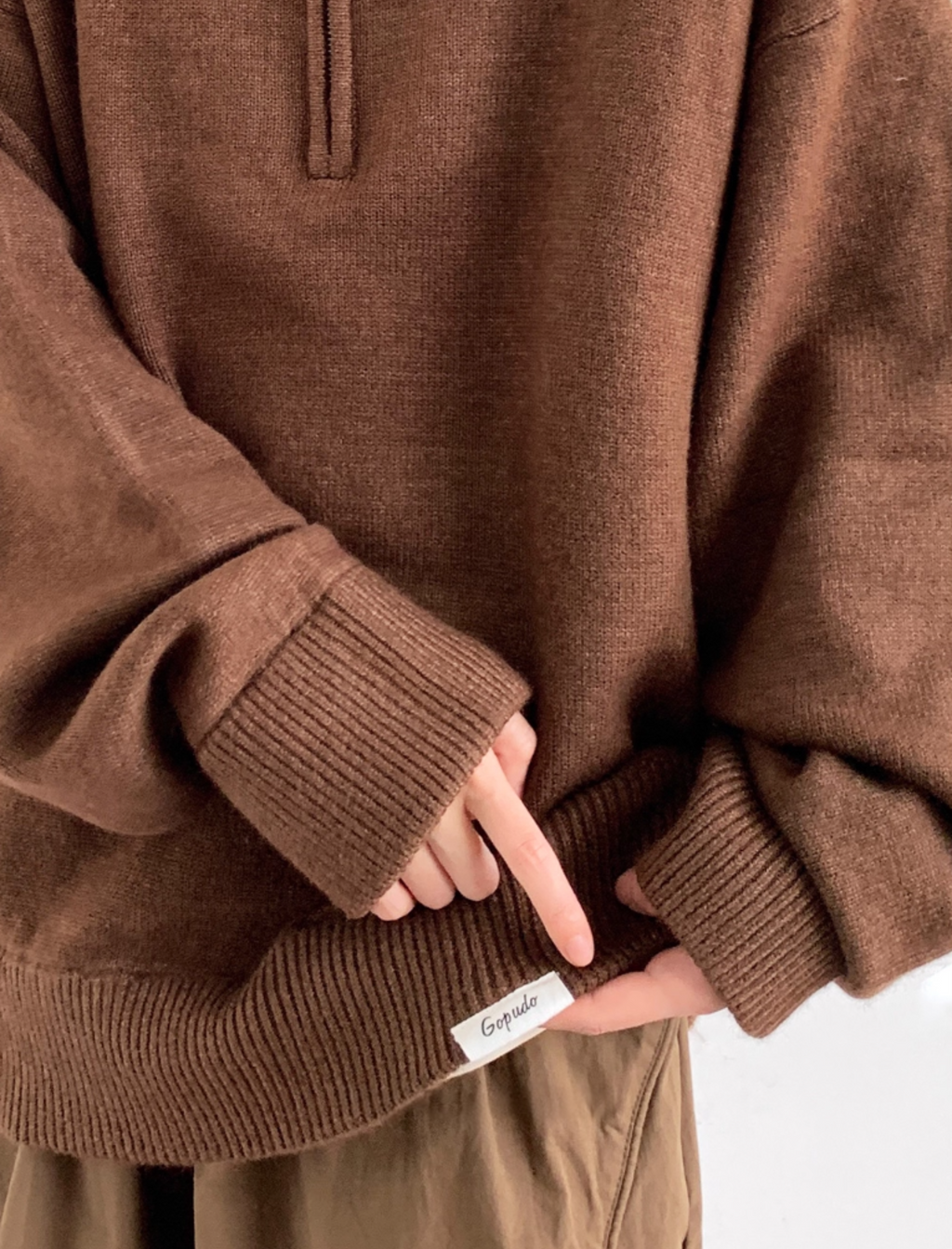 Sanyu Half-Zip Knit Pullover