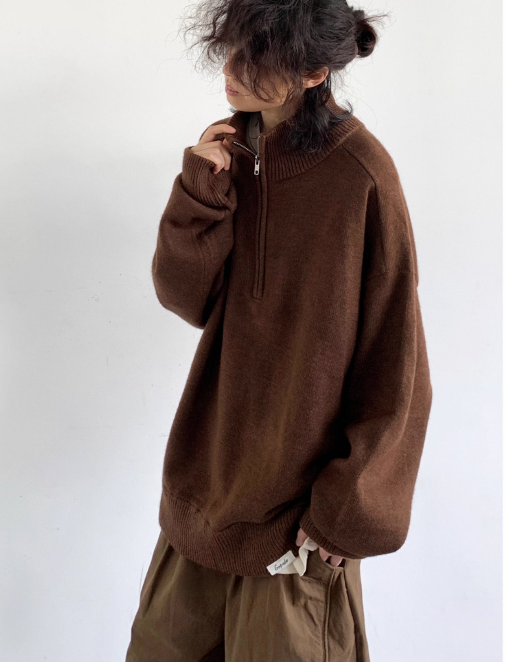 Sanyu Half-Zip Knit Pullover