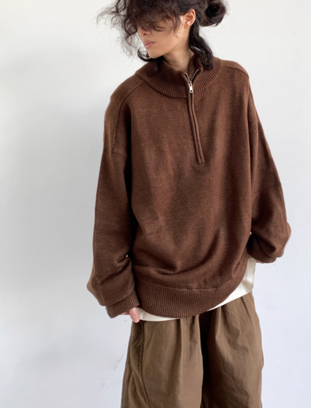 Sanyu Half-Zip Knit Pullover