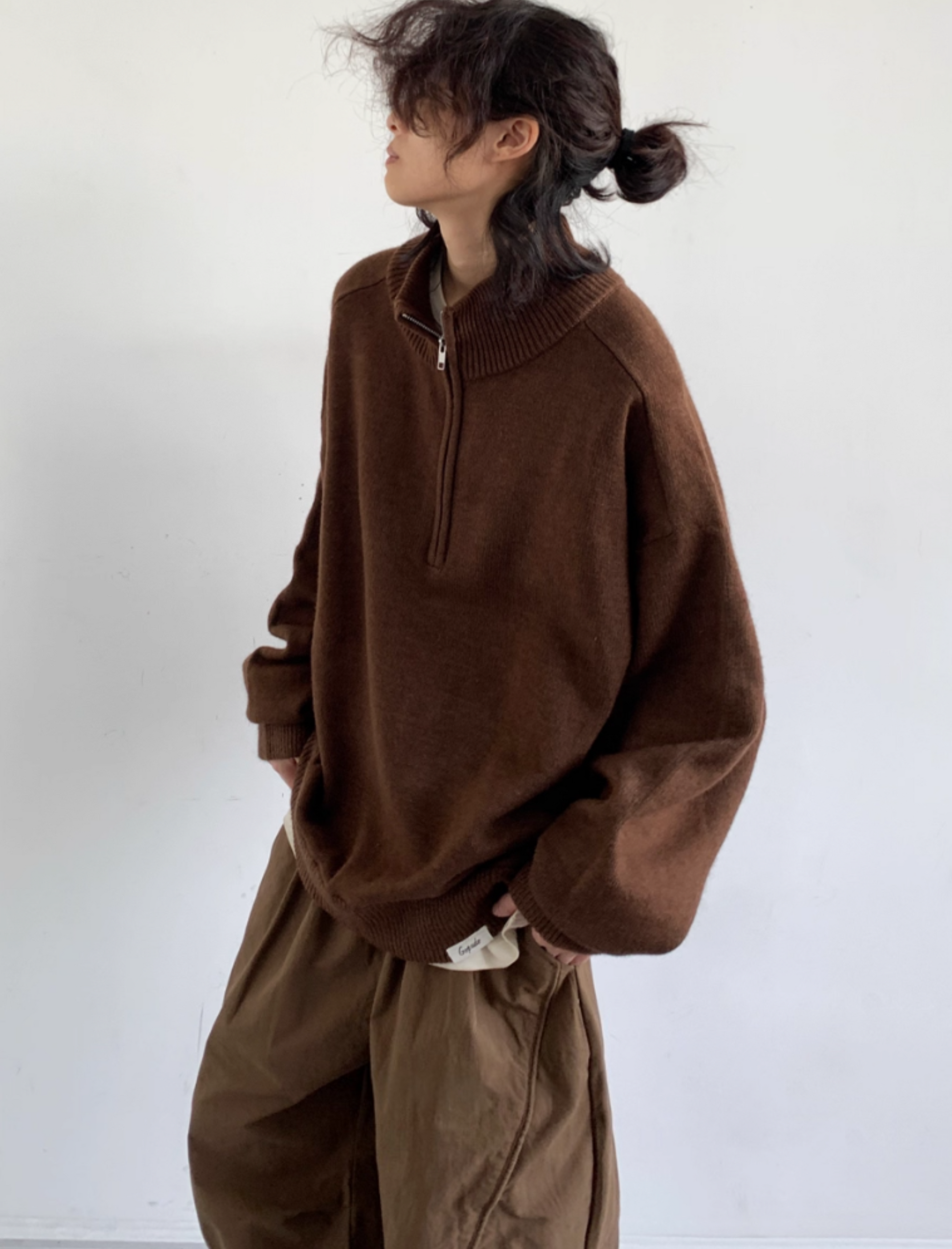 Sanyu Half-Zip Knit Pullover