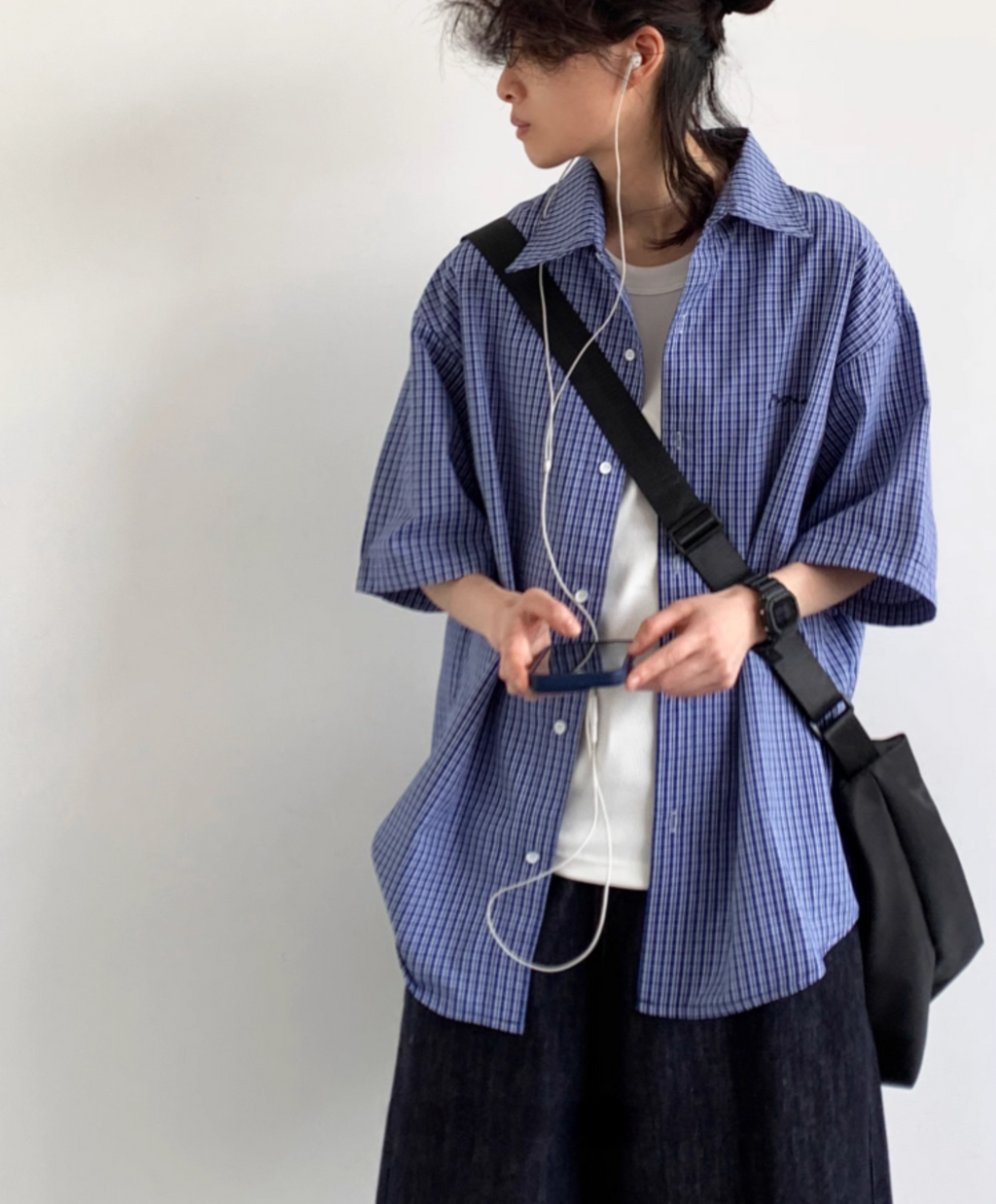 Aomizu Drop-Shoulder Gingham Shirt