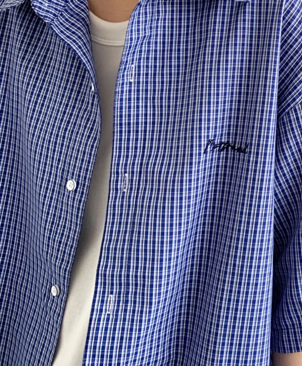 Aomizu Drop-Shoulder Gingham Shirt