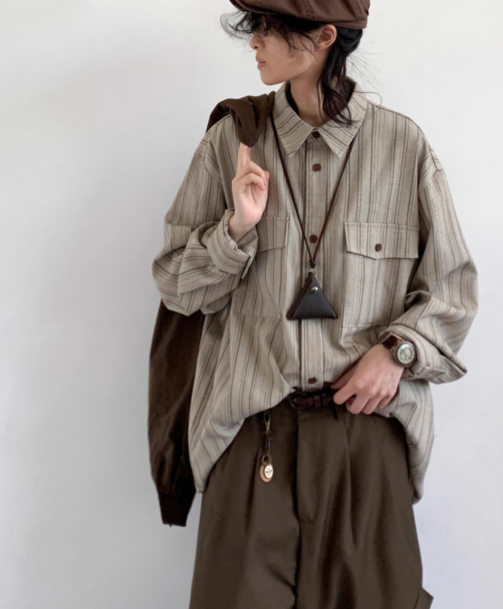 Kuroji Striped Utility Shirt
