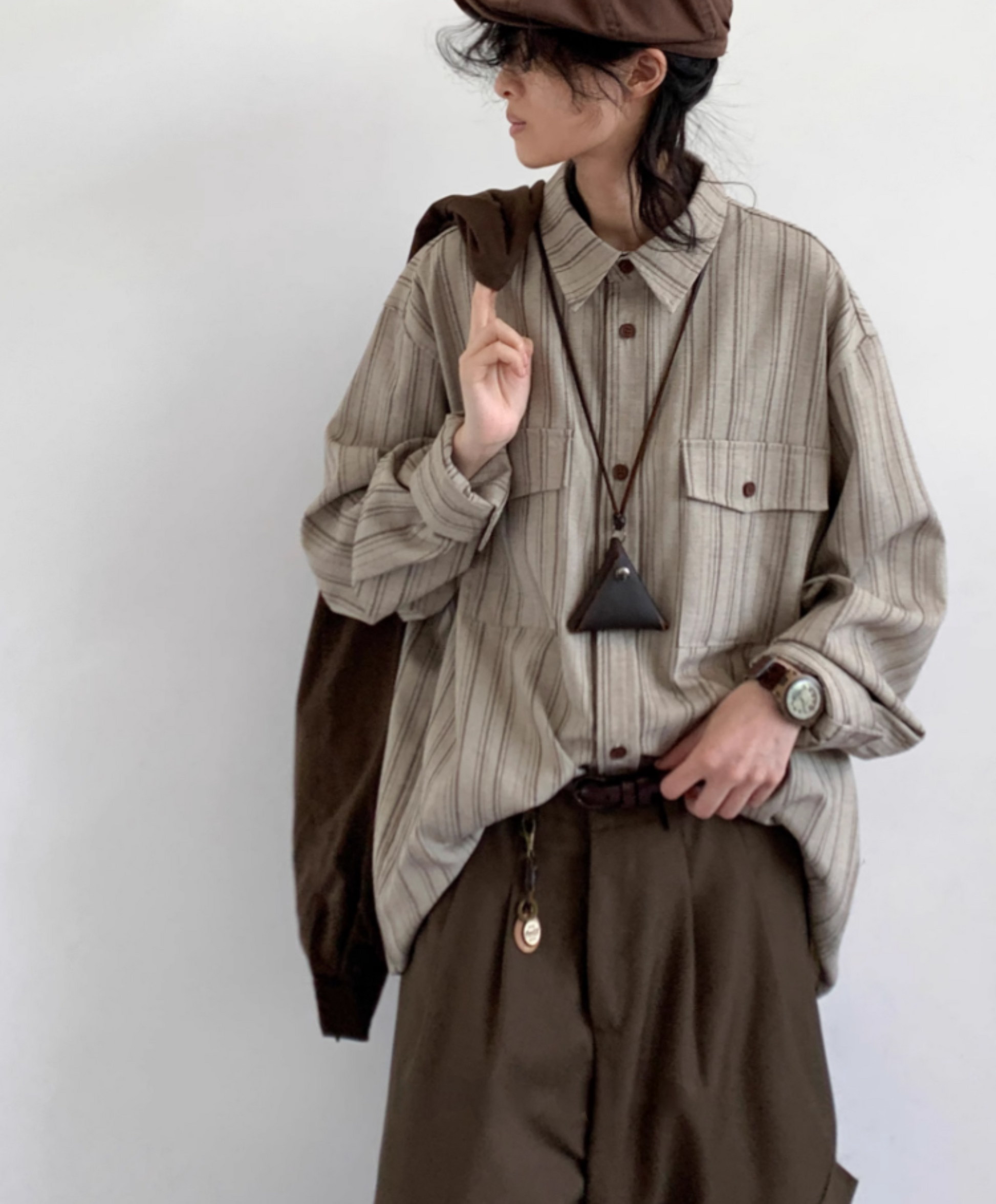 Kuroji Striped Utility Shirt