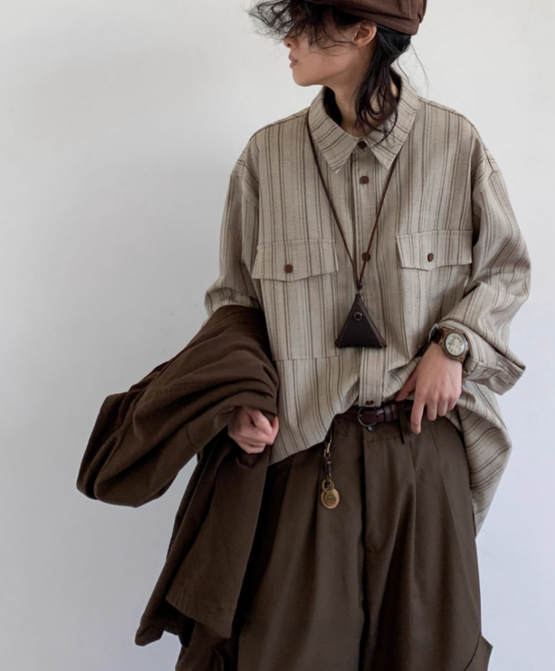 Kuroji Striped Utility Shirt