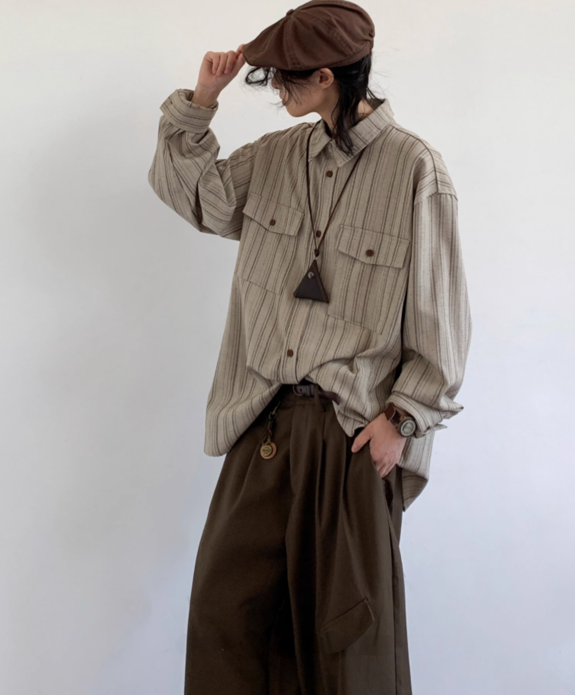 Kuroji Striped Utility Shirt