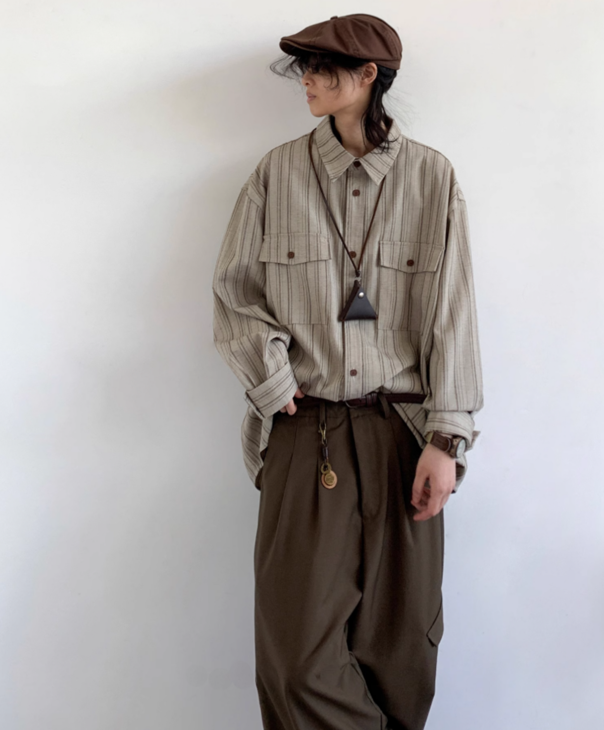 Kuroji Striped Utility Shirt