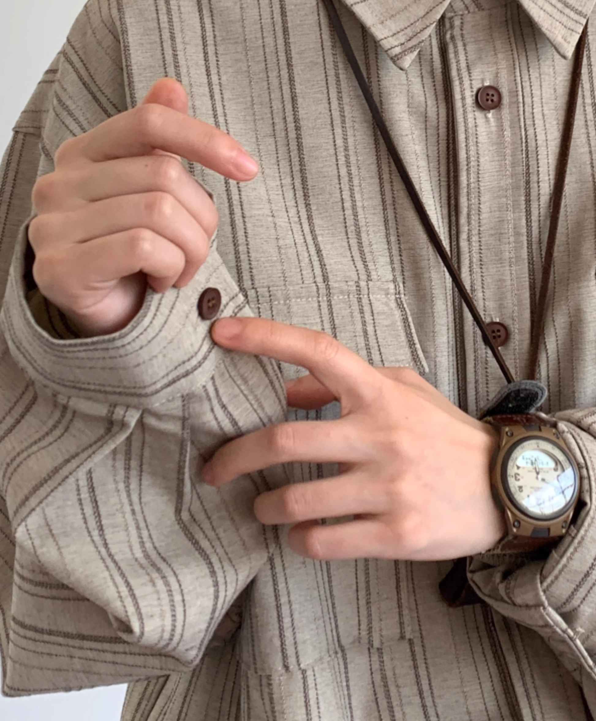 Kuroji Striped Utility Shirt