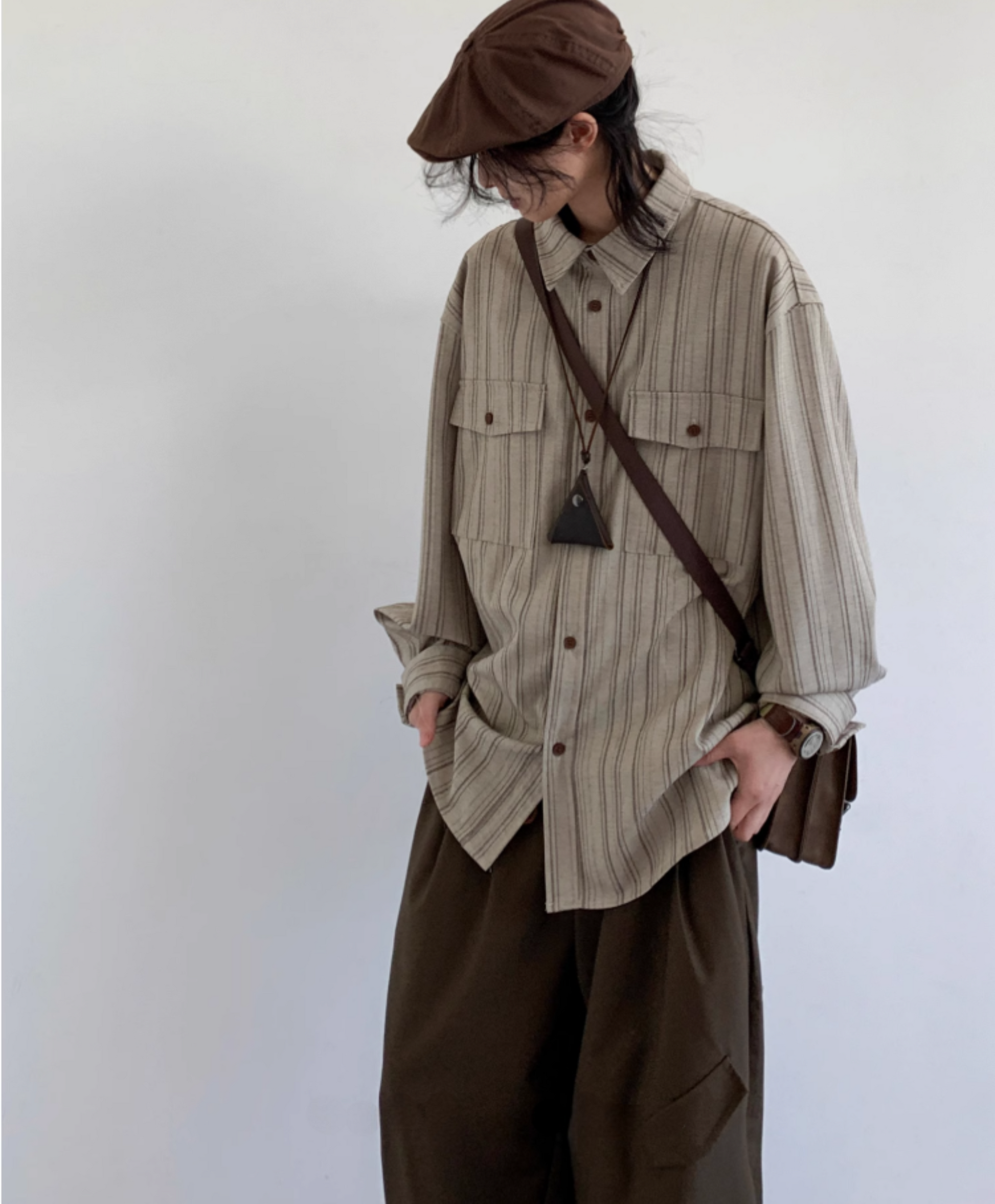 Kuroji Striped Utility Shirt