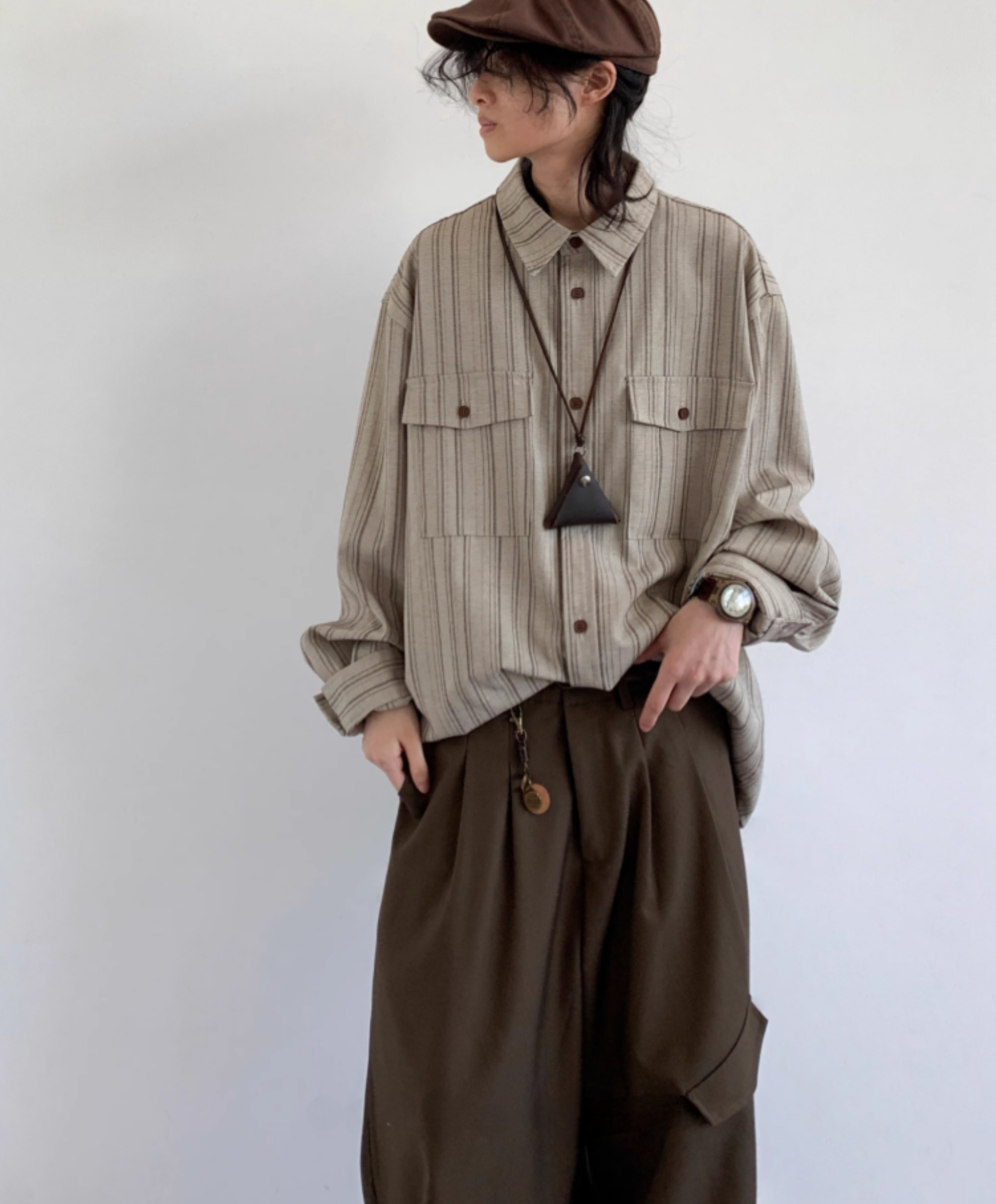 Kuroji Striped Utility Shirt