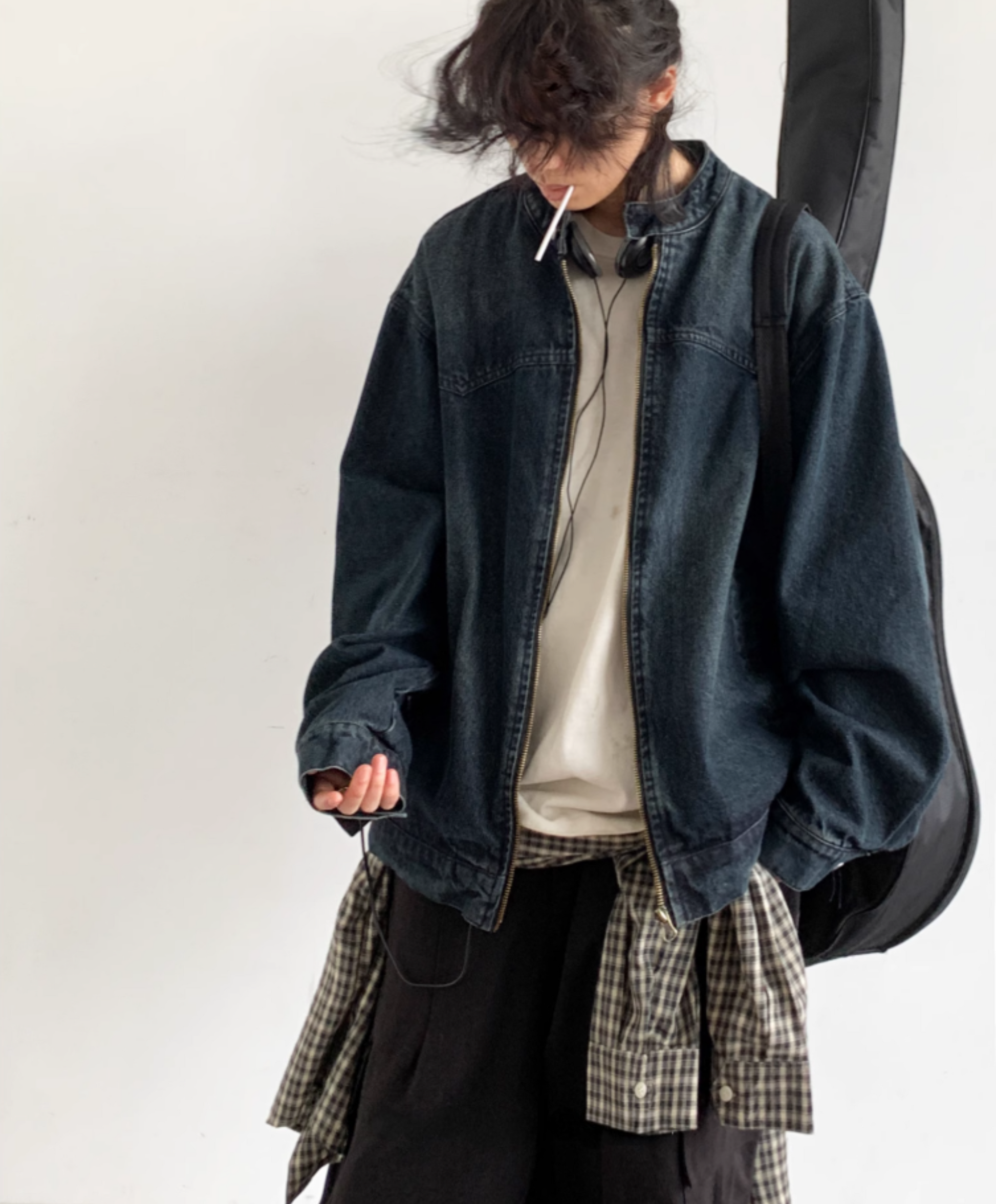 Kurashi Washed Denim Work Jacket