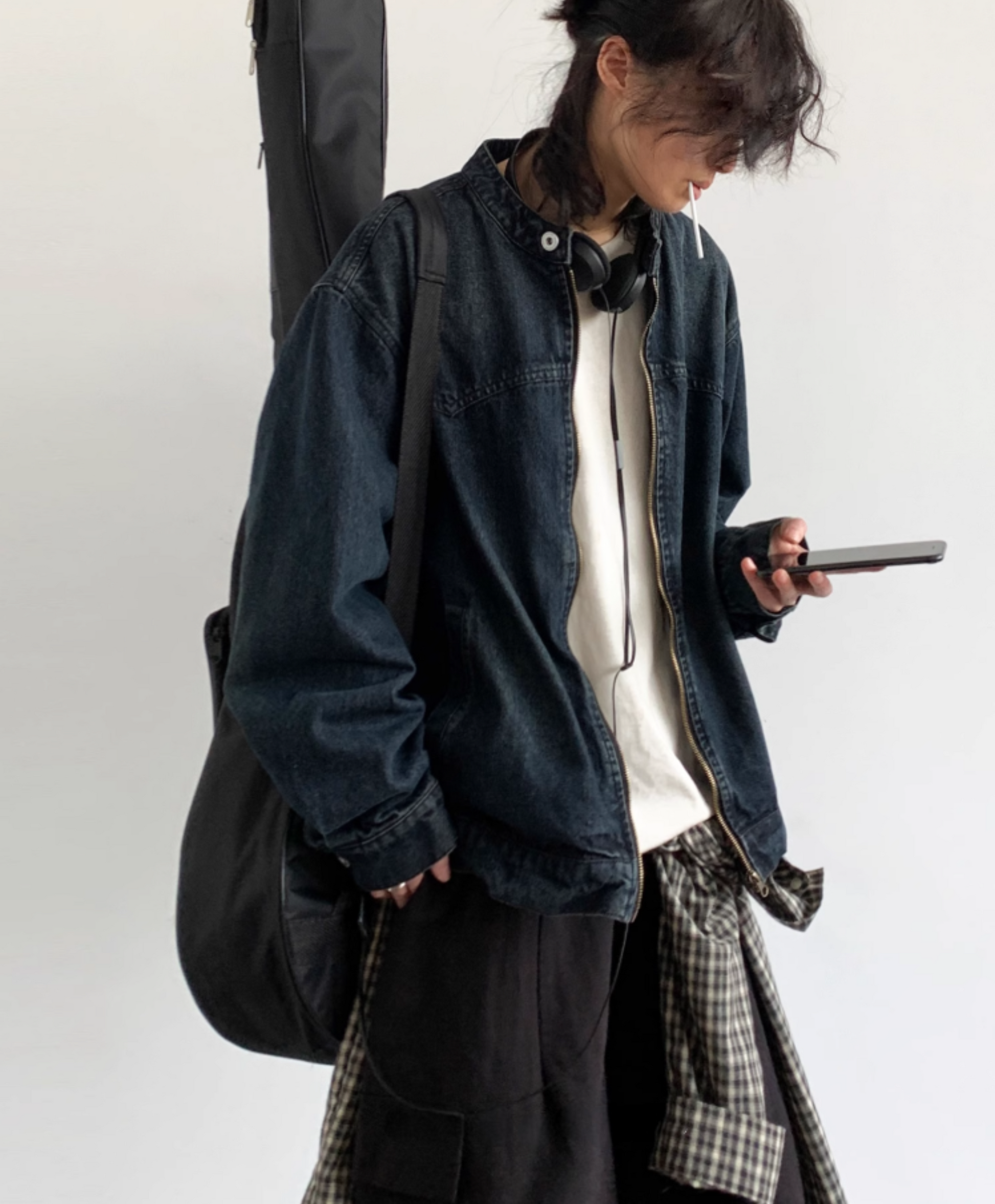 Kurashi Washed Denim Work Jacket