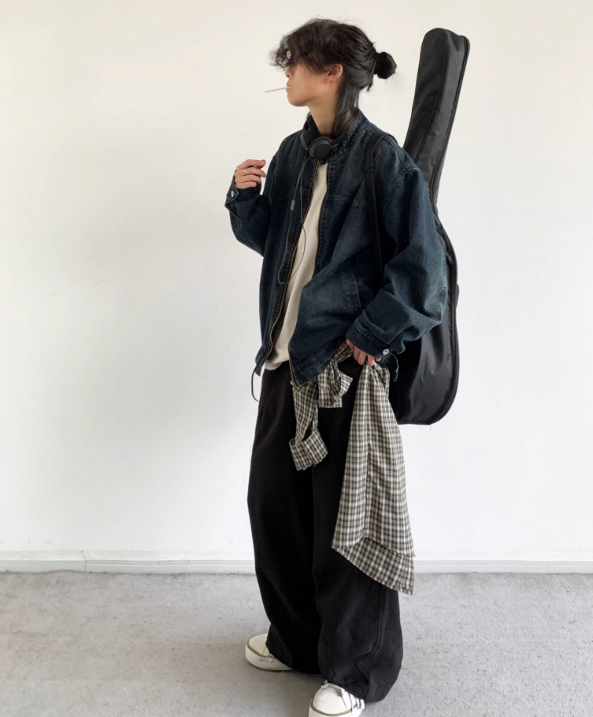 Kurashi Washed Denim Work Jacket