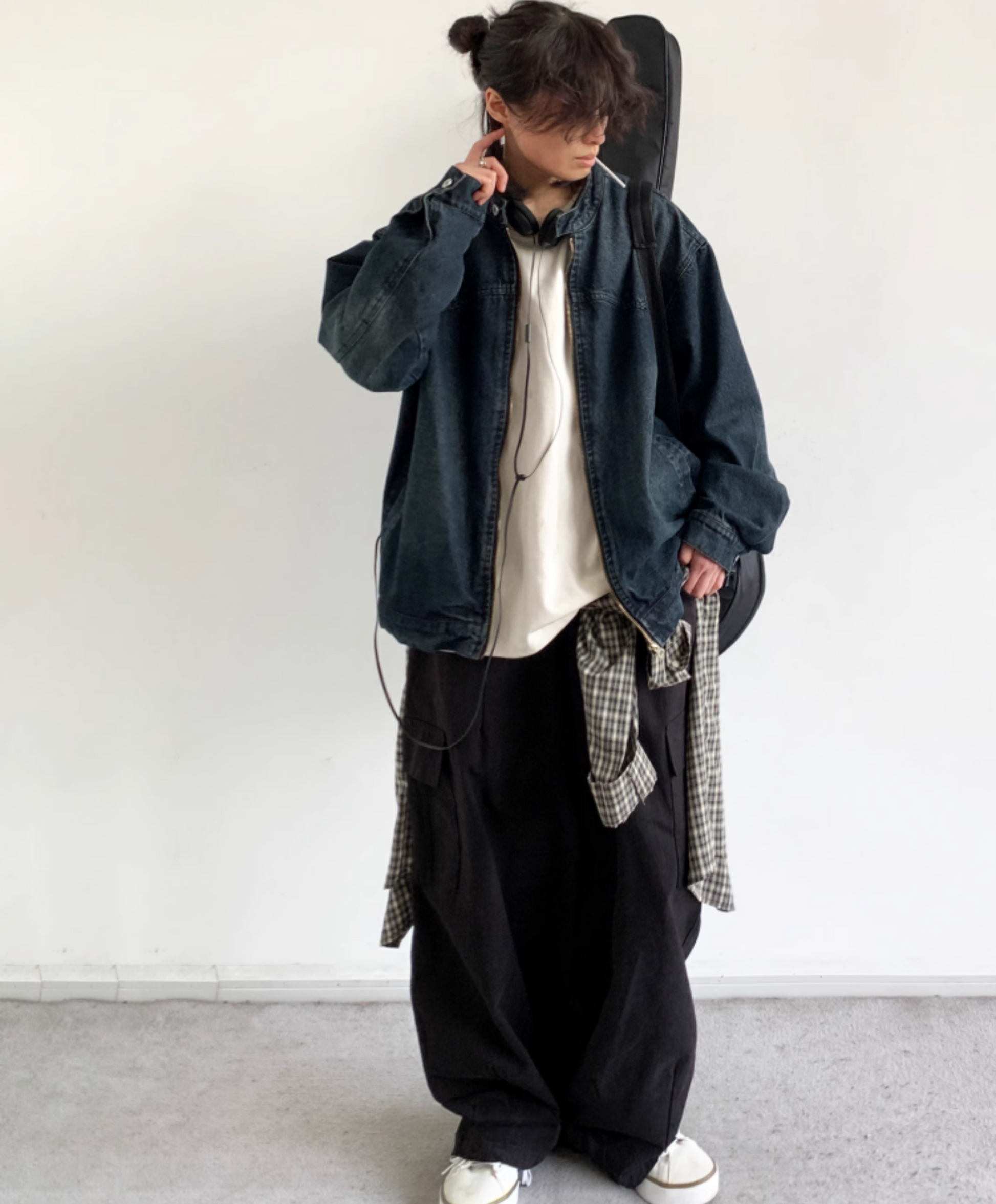 Kurashi Washed Denim Work Jacket