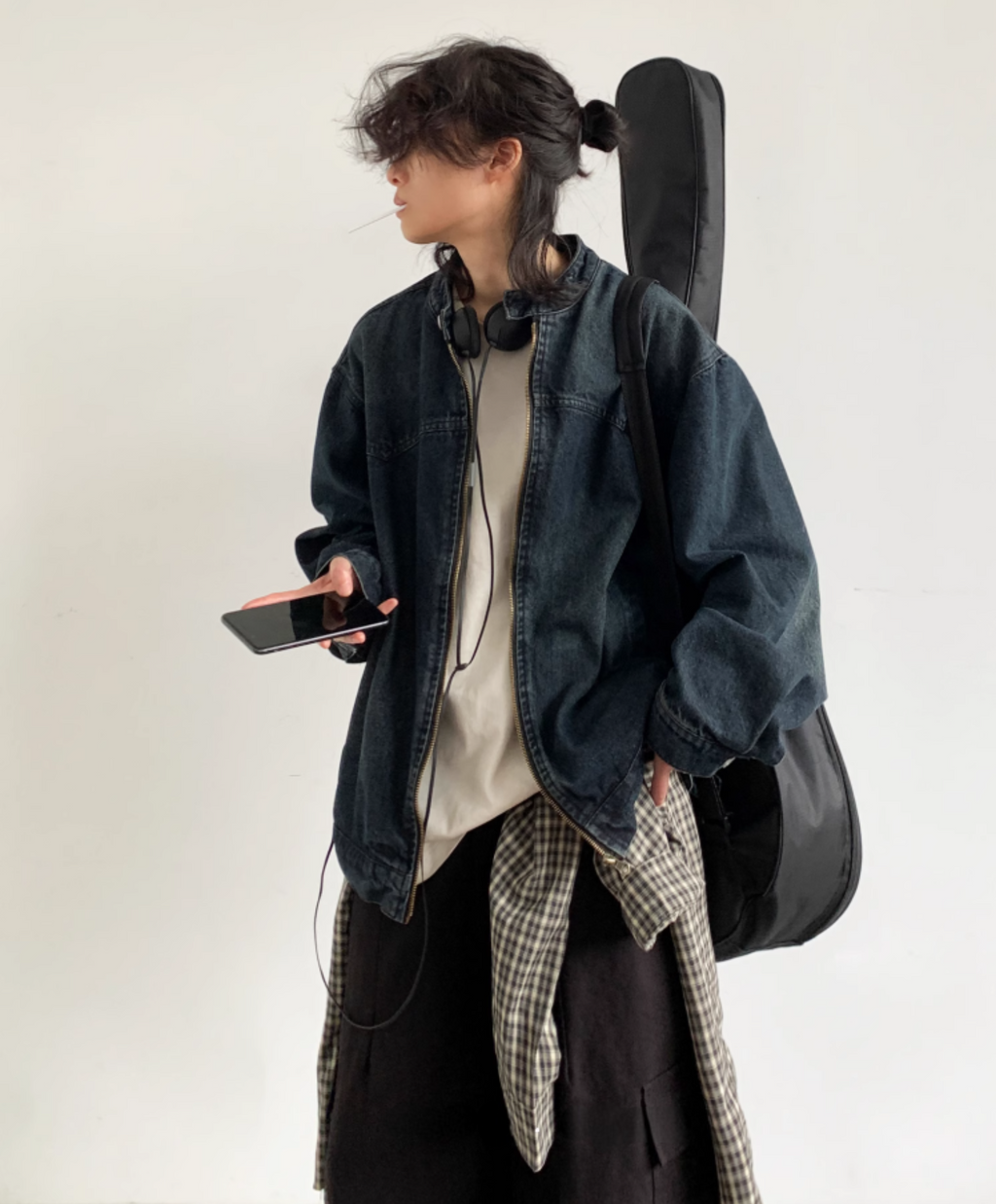 Kurashi Washed Denim Work Jacket