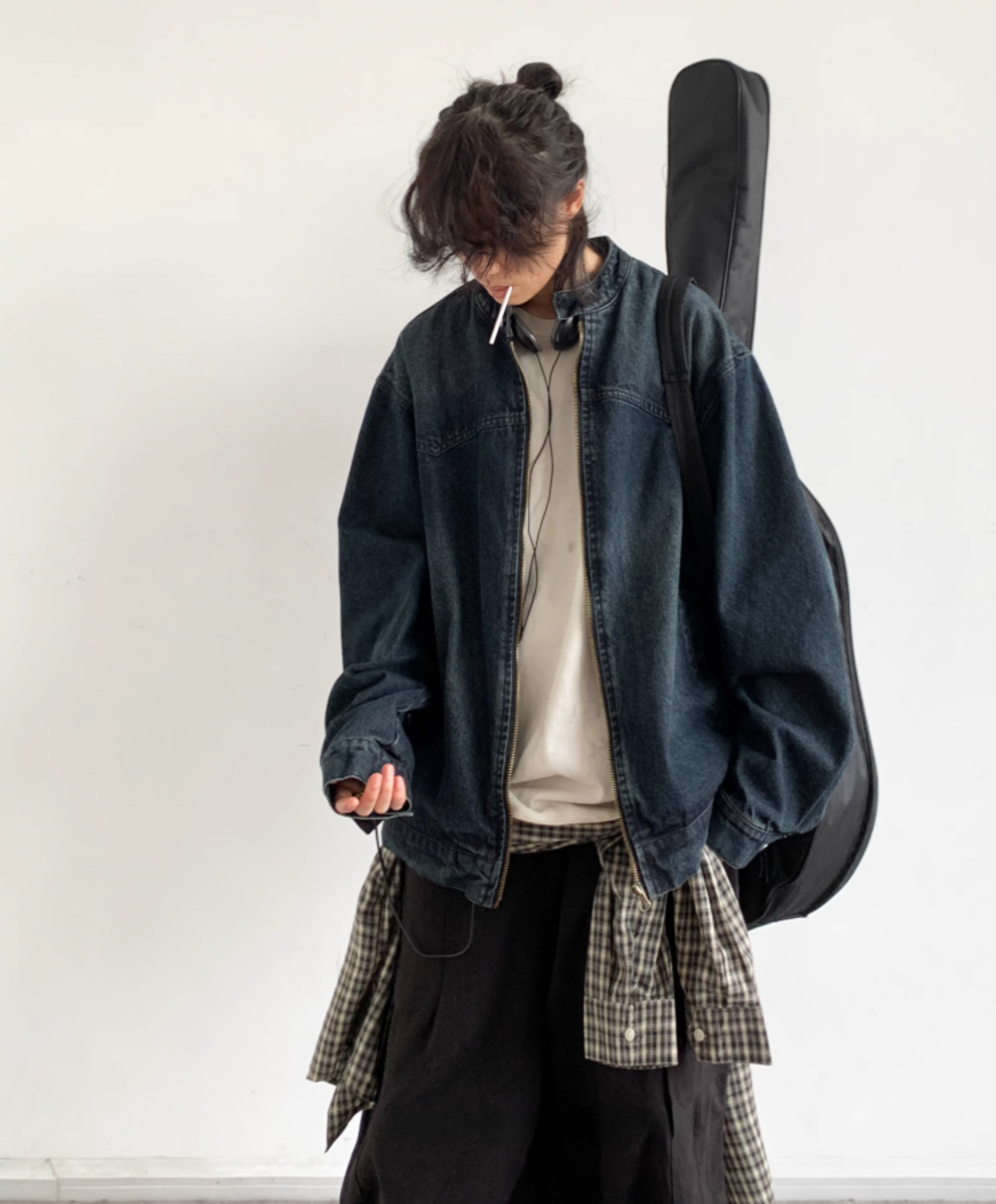 Kurashi Washed Denim Work Jacket