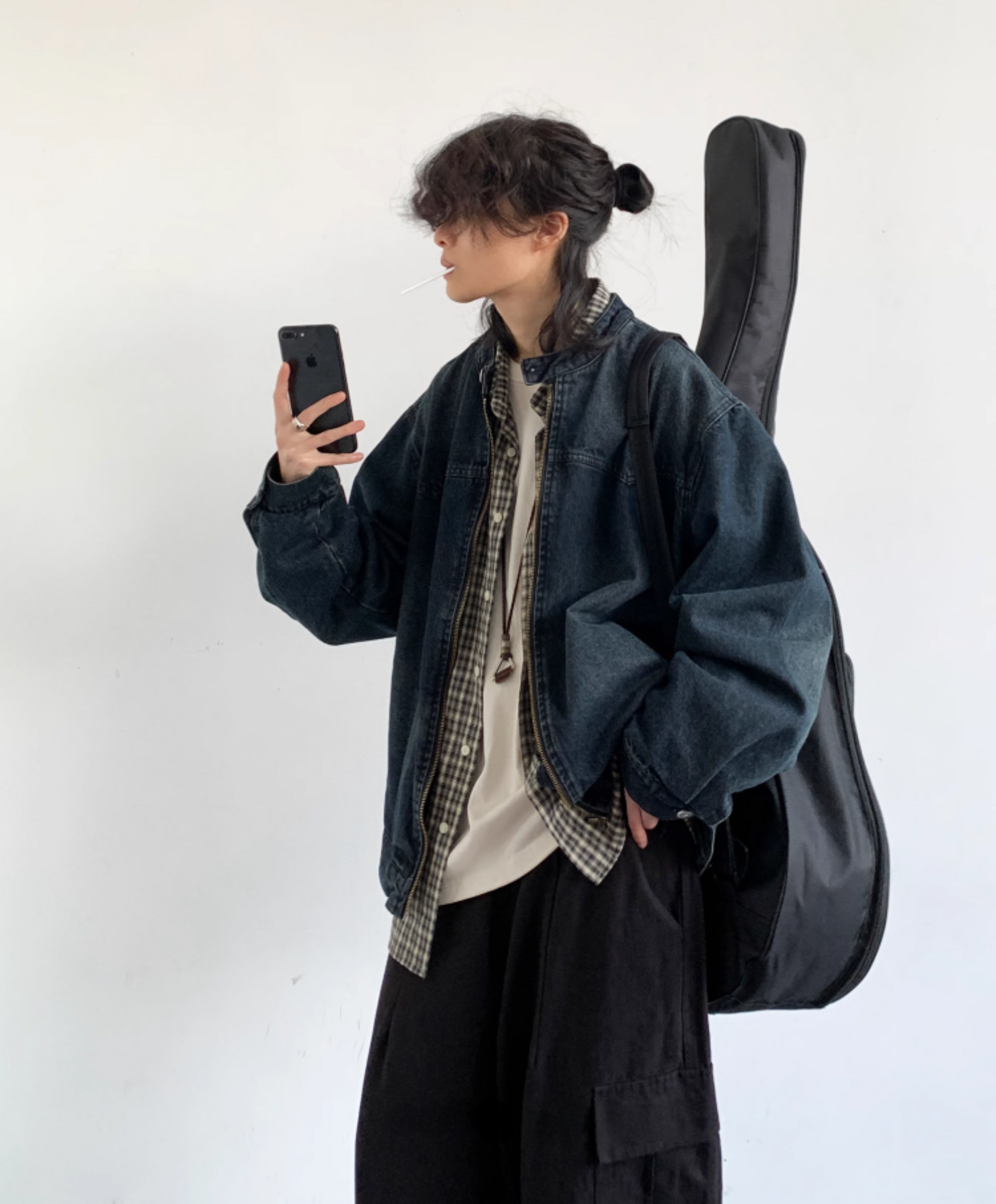 Kurashi Washed Denim Work Jacket