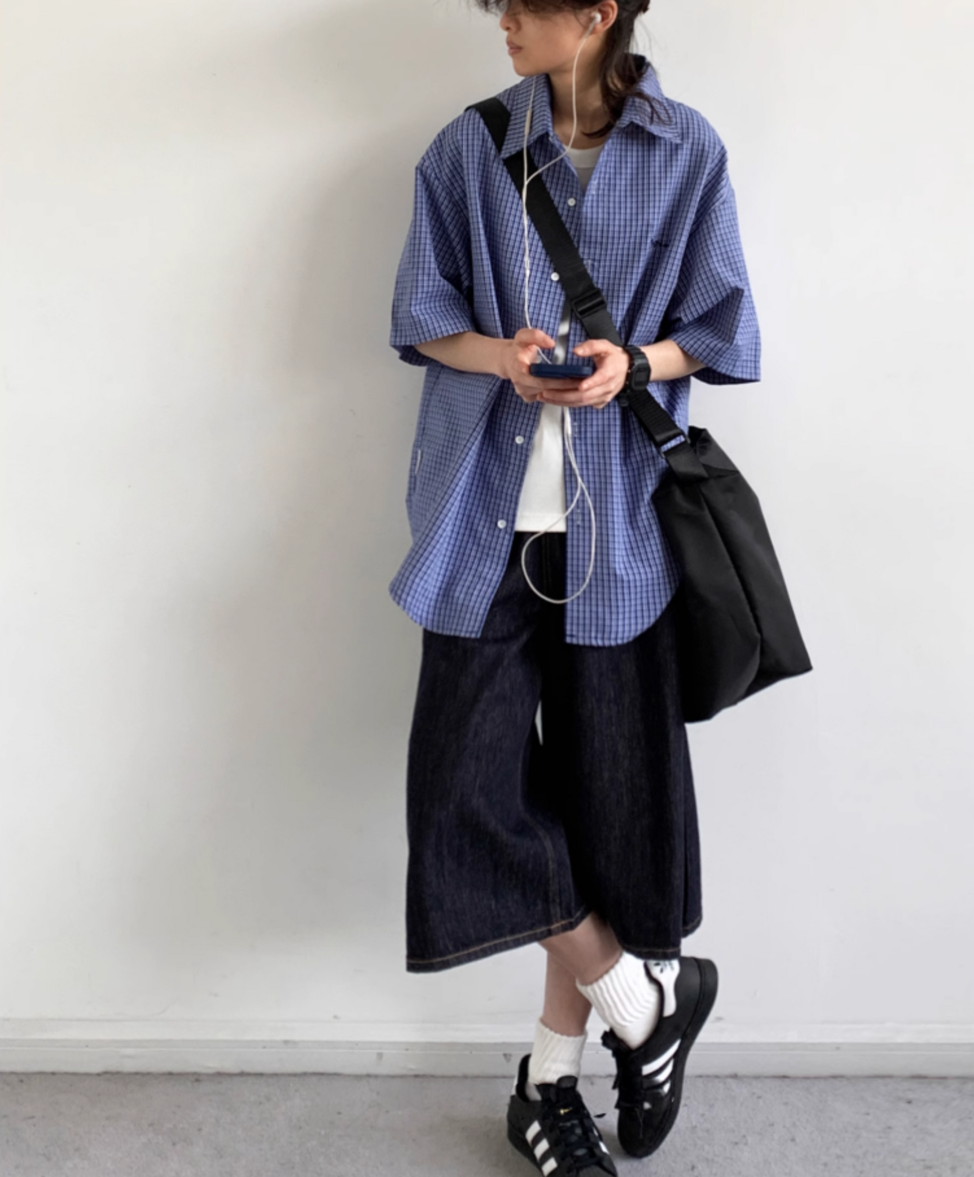 Aomizu Drop-Shoulder Gingham Shirt