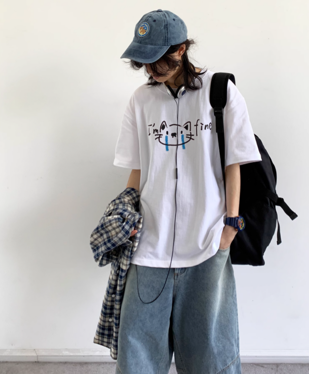 "Im Fine" Crying Cat Tee