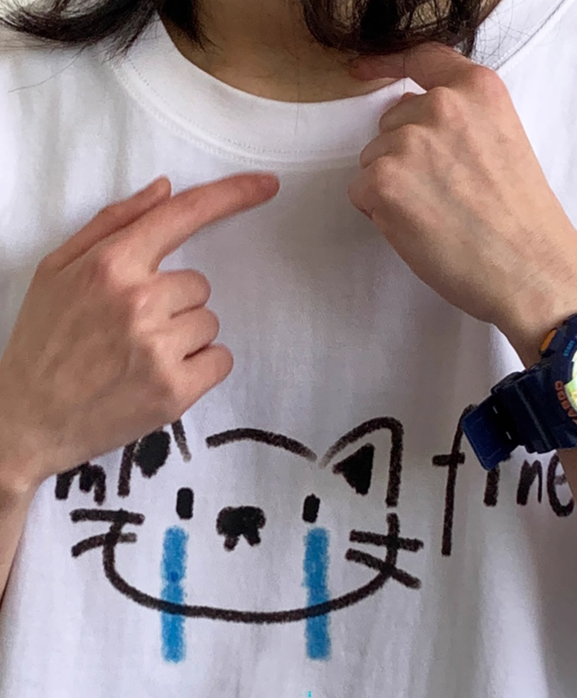 "Im Fine" Crying Cat Tee