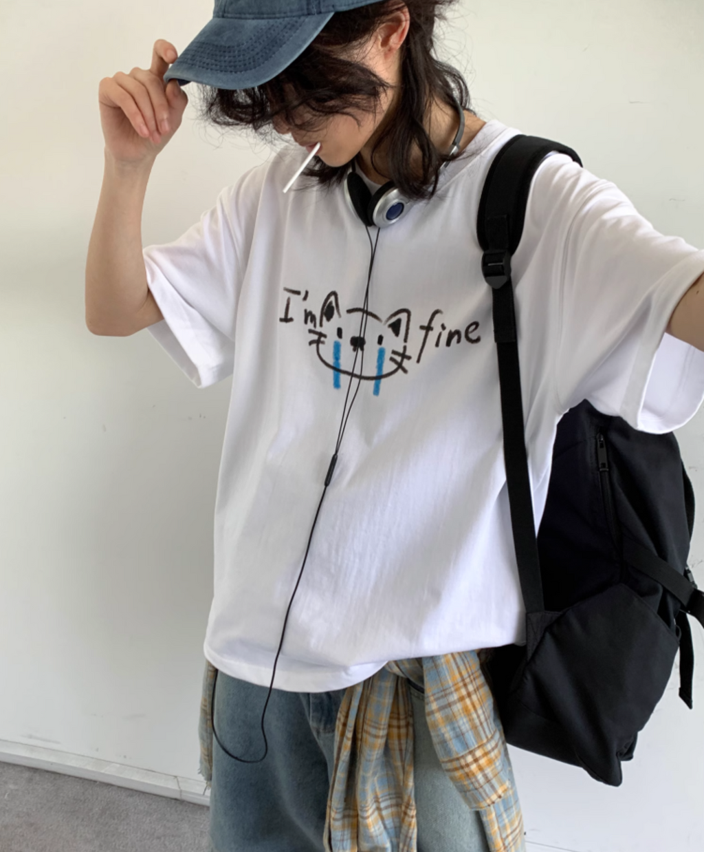 "Im Fine" Crying Cat Tee