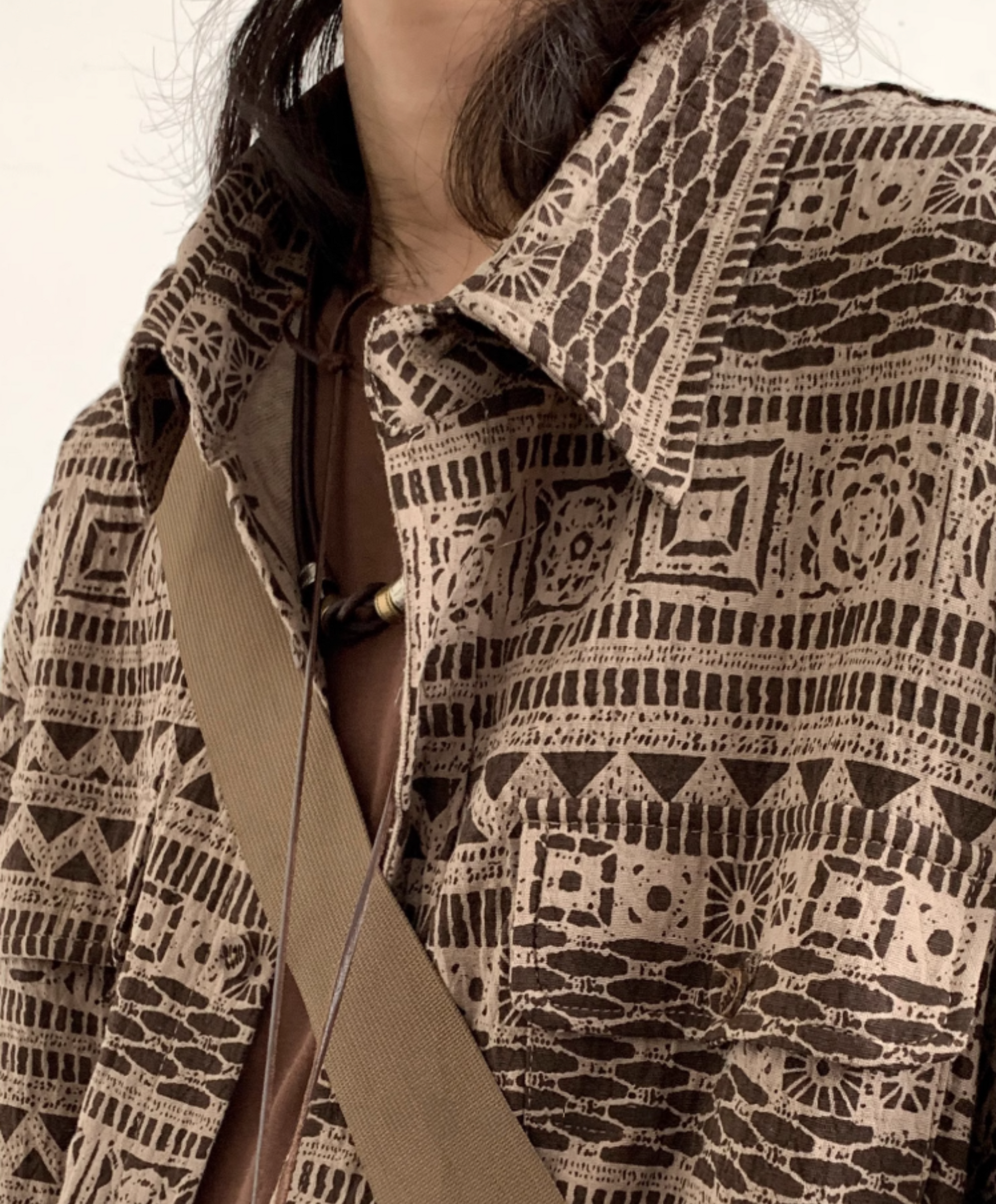 Takami Ethnic Pattern Short-Sleeve Shirt