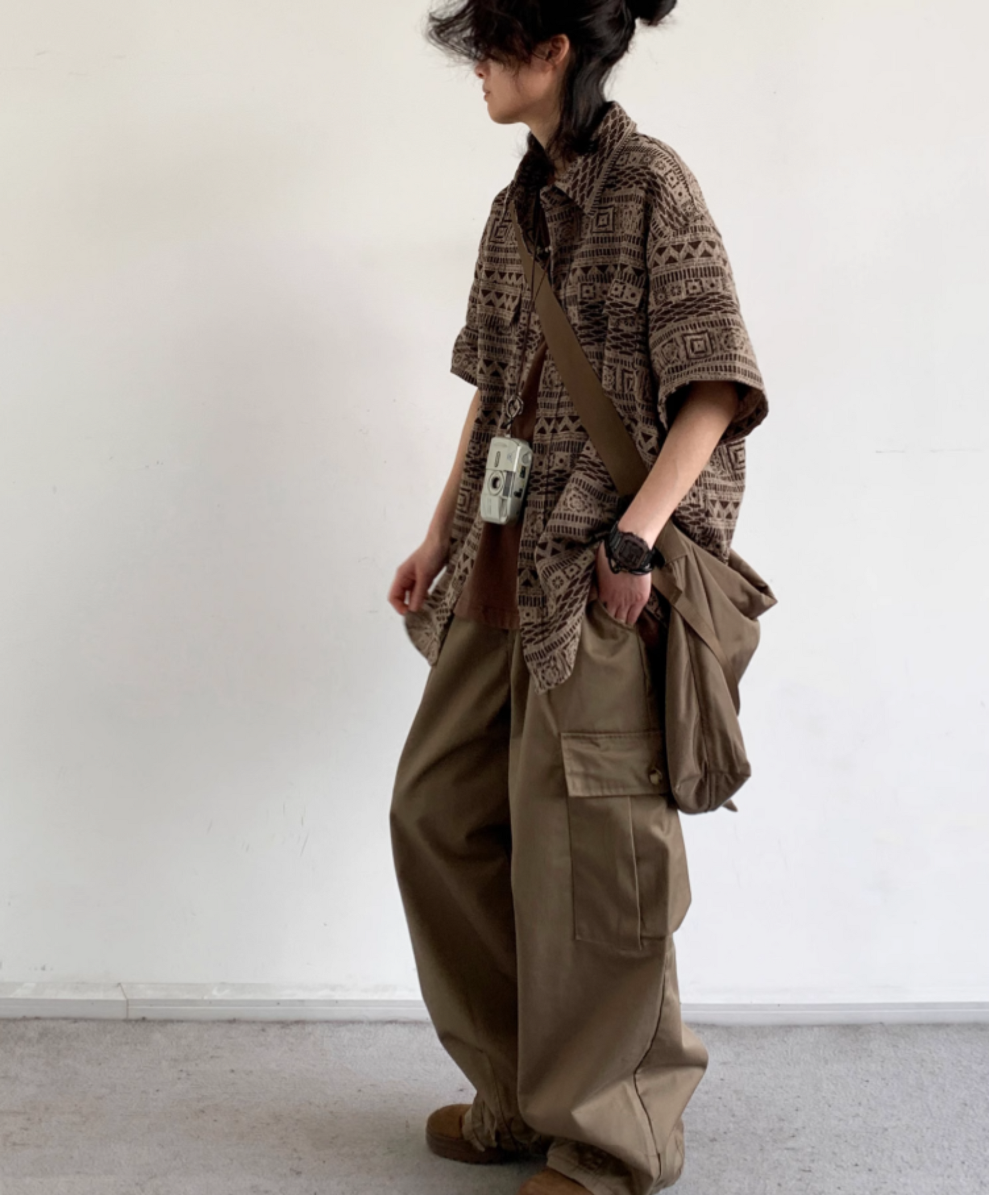 Takami Ethnic Pattern Short-Sleeve Shirt