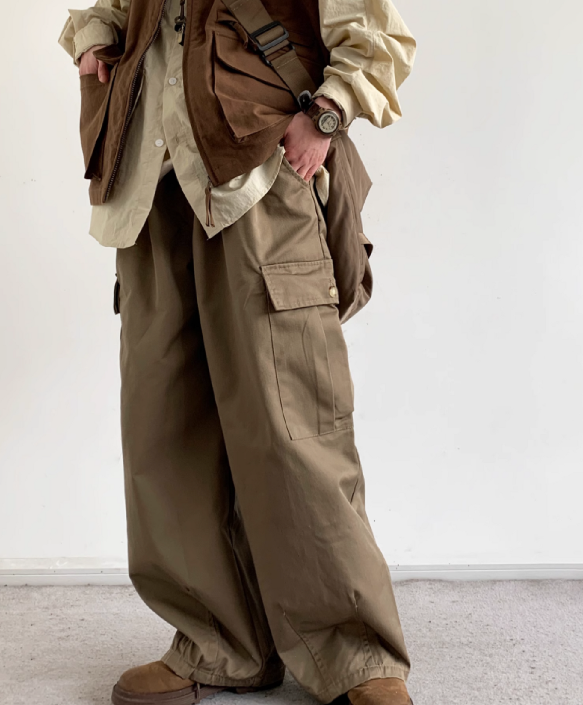 Jikaze Wide-Leg Utility Trousers